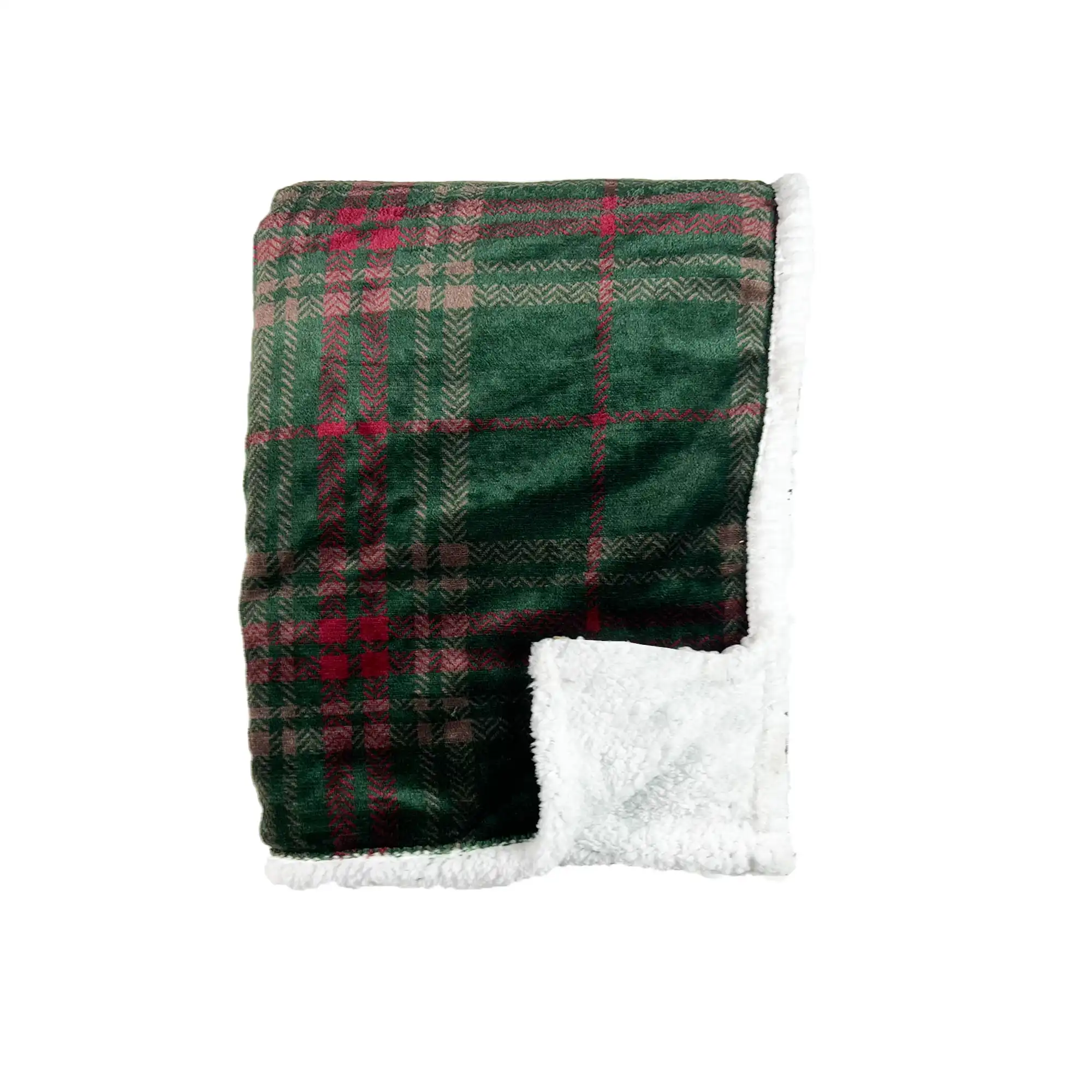 CARLTON - Plaid 150x200 cm - fleece deken met sherpa - Mountain View
