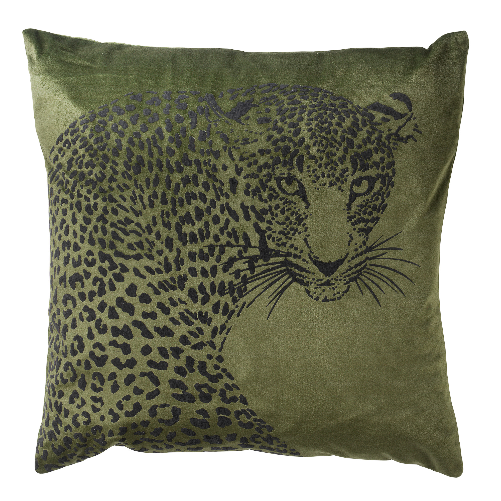 SIMBA - Kussenhoes met dierenprint 45x45 cm Chive - groen