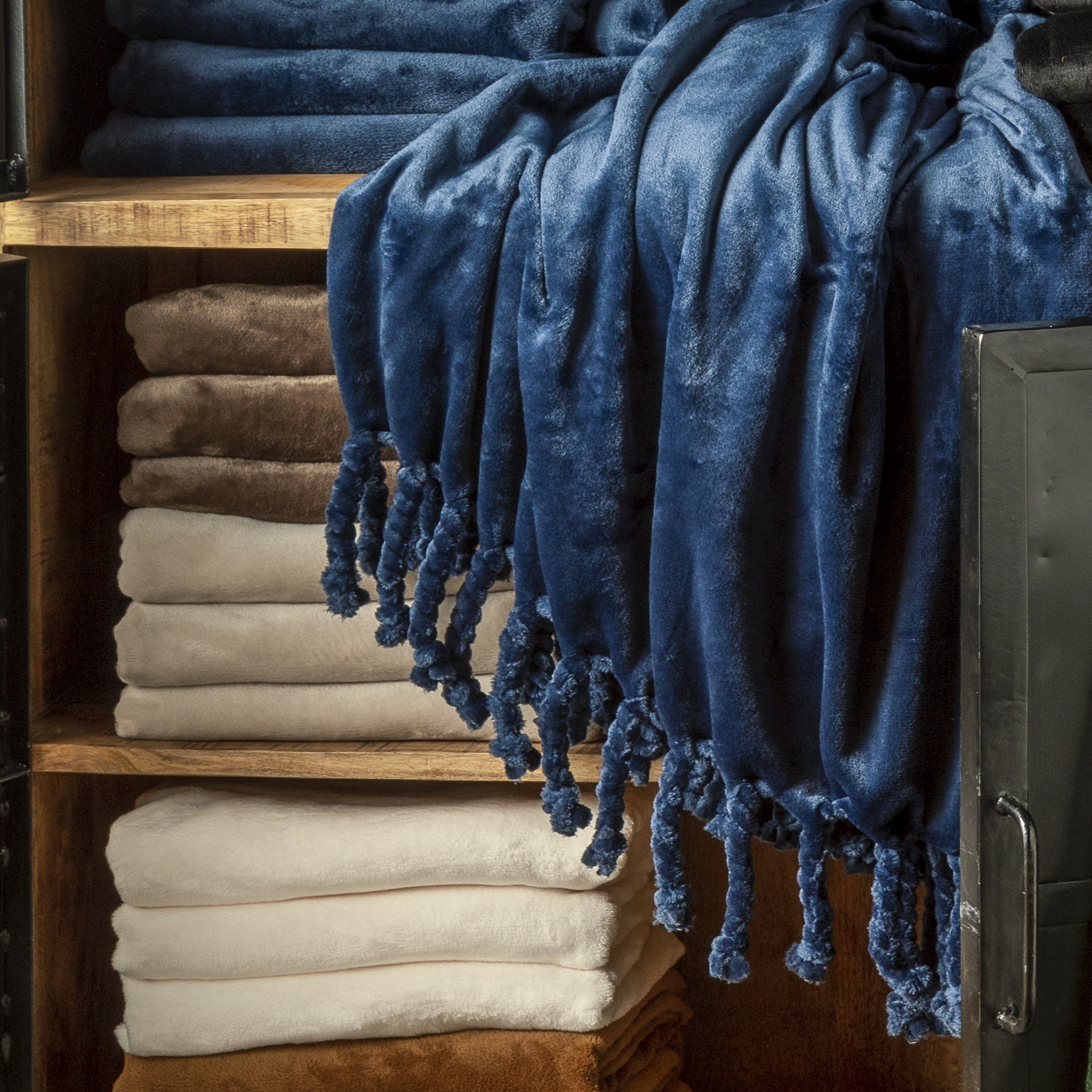 FLORIJN - Plaid van fleece 150x200 cm Insignia Blue