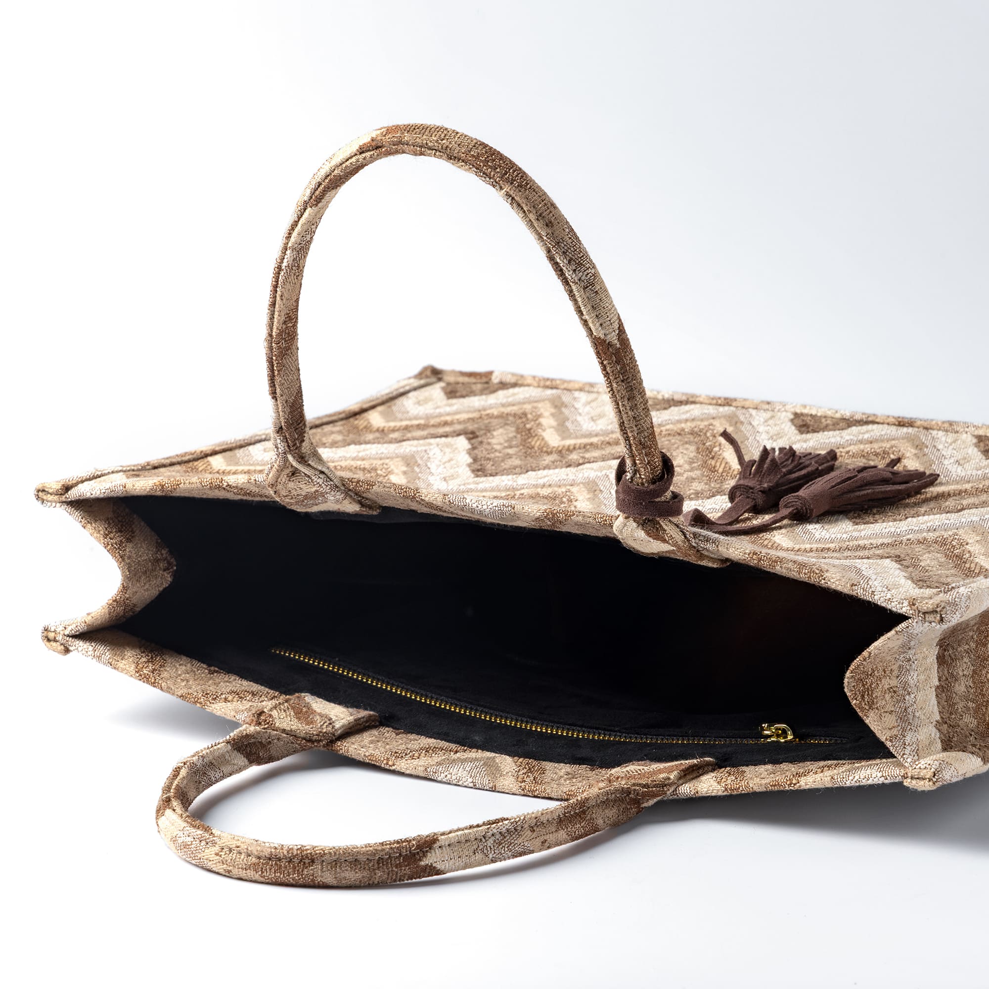 MARCELLO | tote-bag | shopper Pumice stone | 43x34x13 cm | bruin | Hoii 