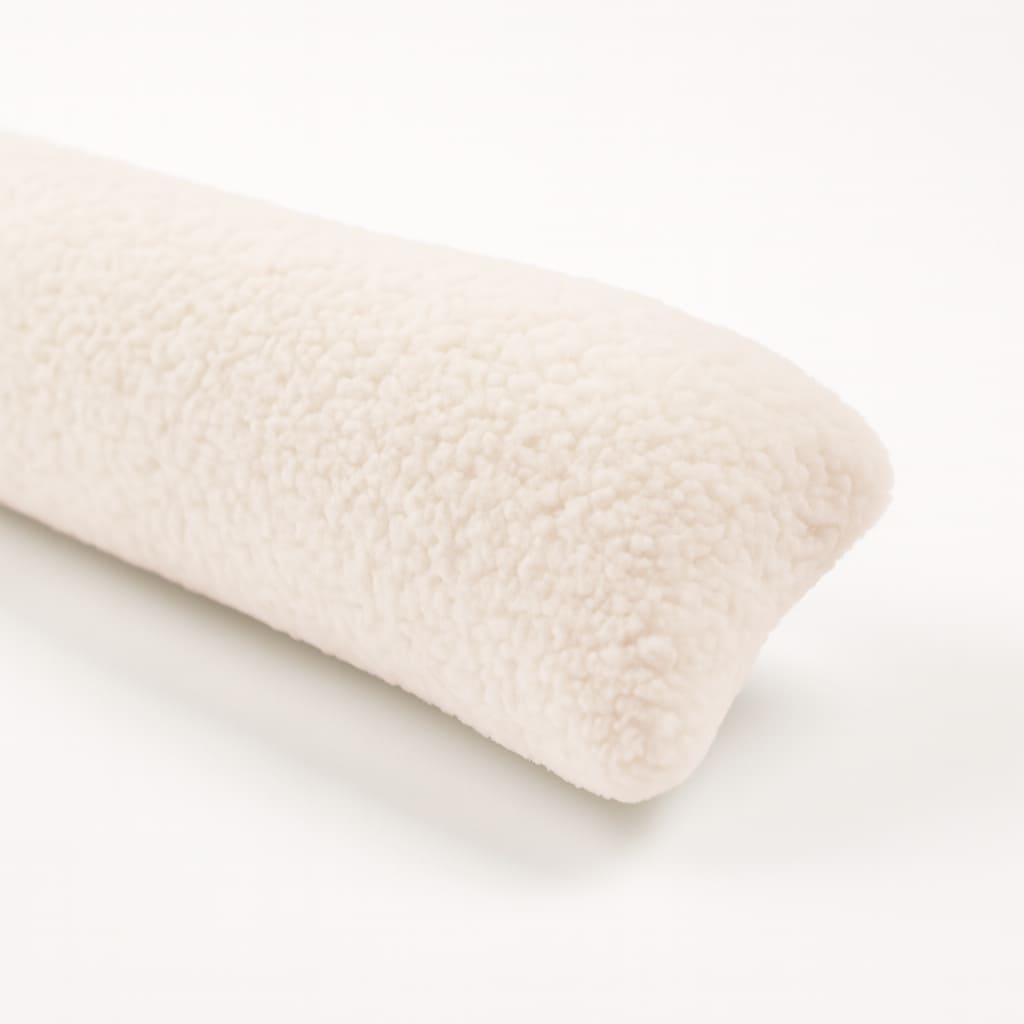 TEDDY - tochtstopper 90x12 cm - teddystof - Tofu - beige 