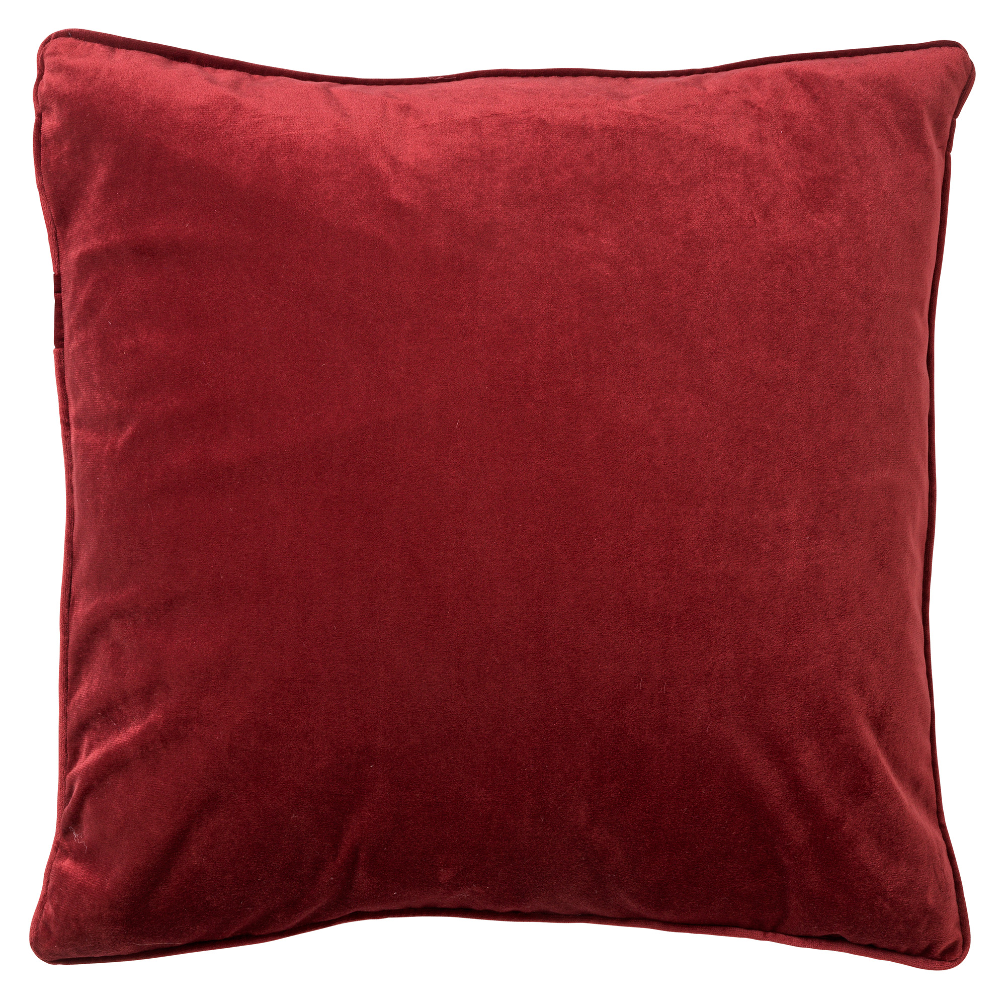 FINN - Sierkussen 60x60 cm - velvet - effen kleur - Merlot - rood