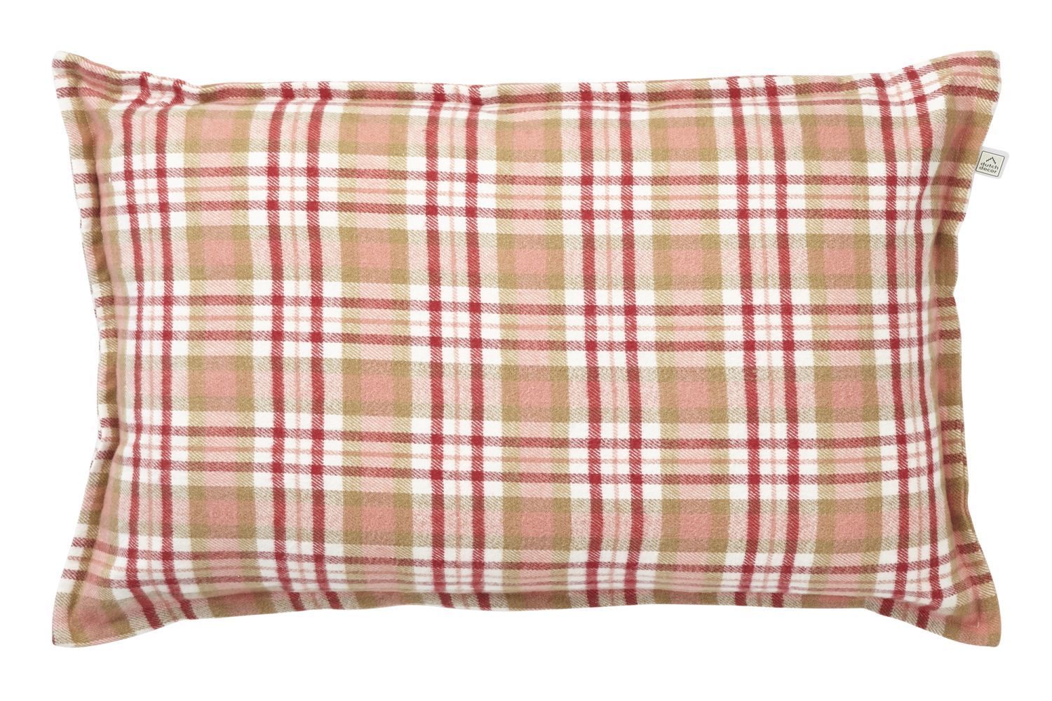 SJORS - Sierkussen 40x60 cm - strepen - camel - rood - beige 