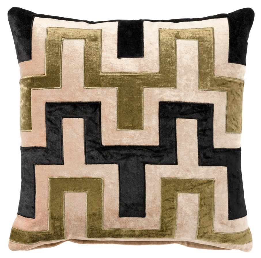 BELLONA | Sierkussen 45x45 cm | Raven | Zwart | Multicolor | Hoii | met duurzame kussenvulling