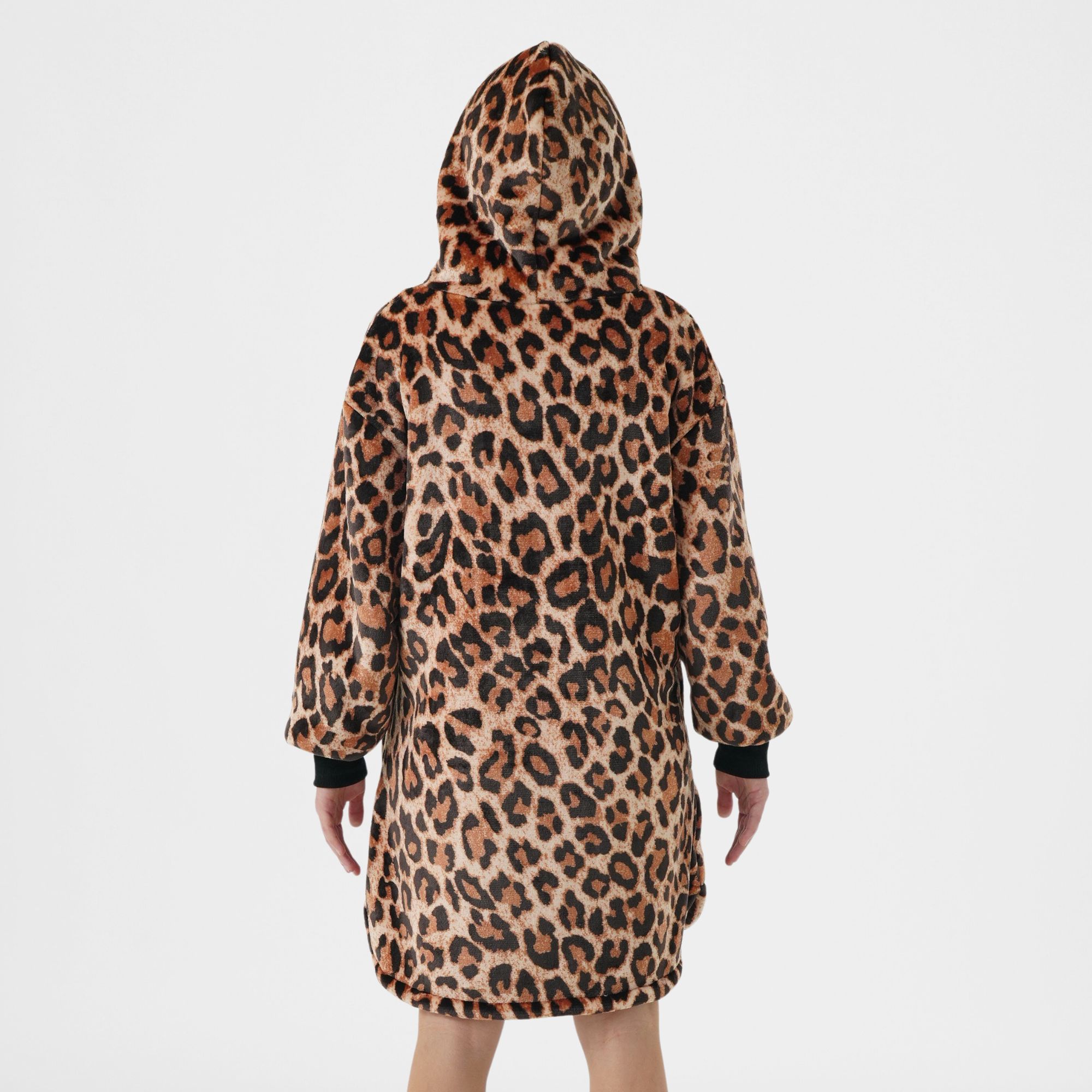CHEETAH - hoodie 60x90 cm - tienermeisjes - dierenprint - Tobacco Brown - bruin