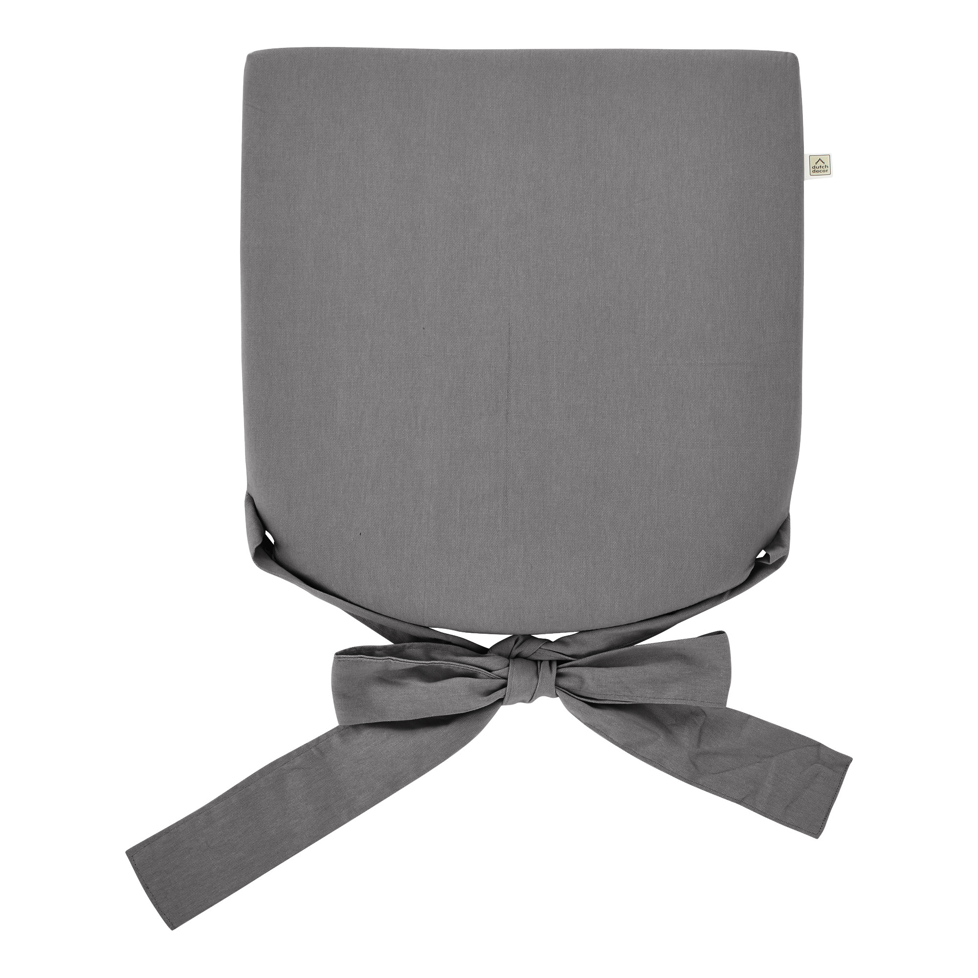 JAVA - Stoelkussen met lint Charcoal gray 40x40 cm - grijs