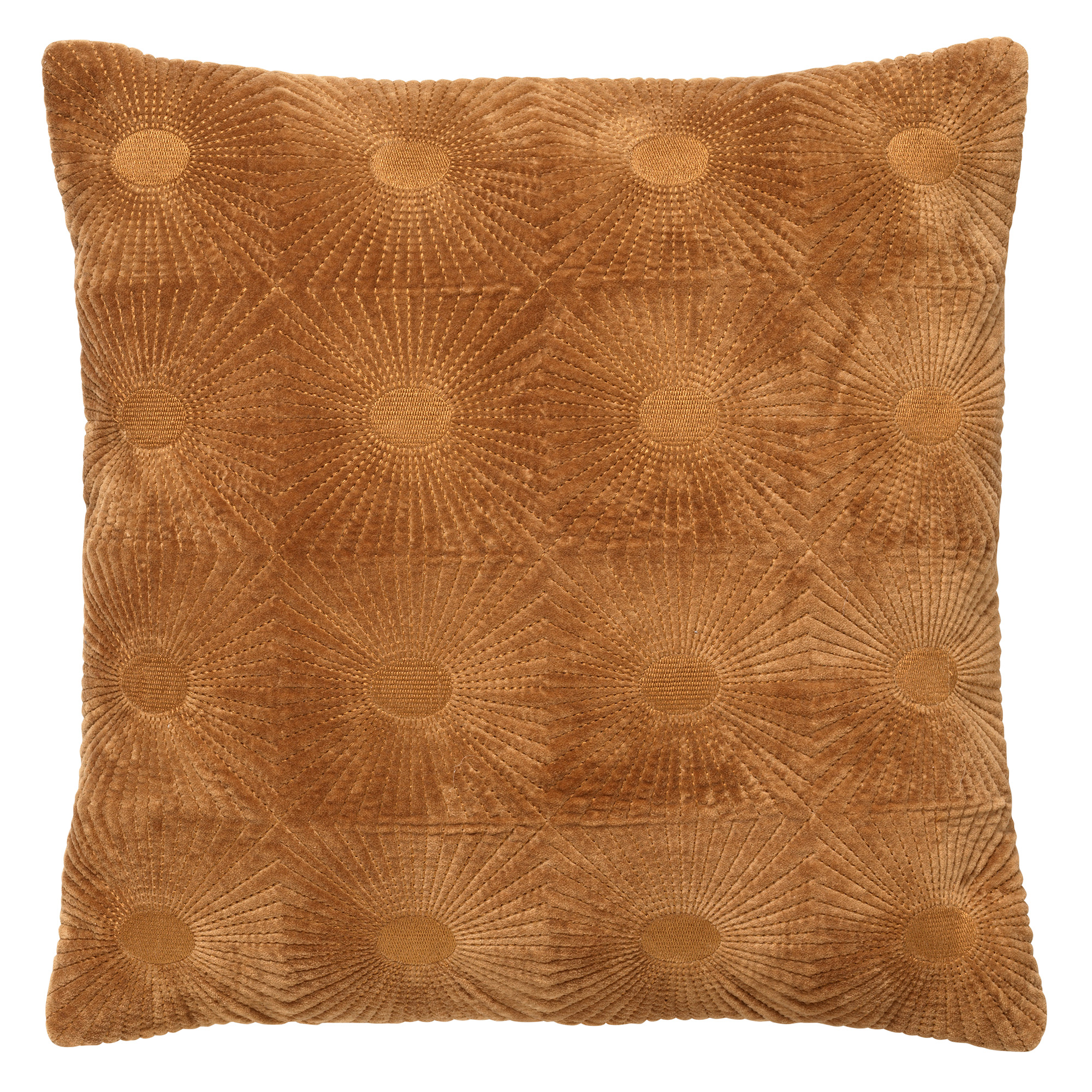 SUN - Kussenhoes van katoen 45x45 cm Tobacco Brown - bruin
