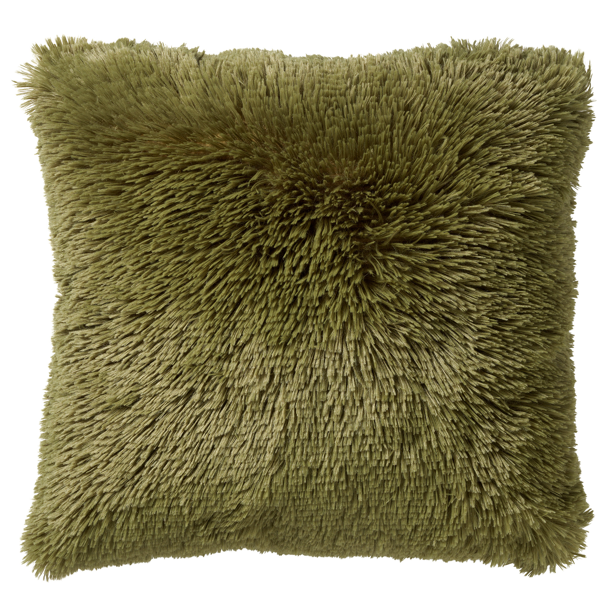 FLUFFY - Sierkussen 45x45 cm - superzacht - effen kleur - Calliste Green - groen