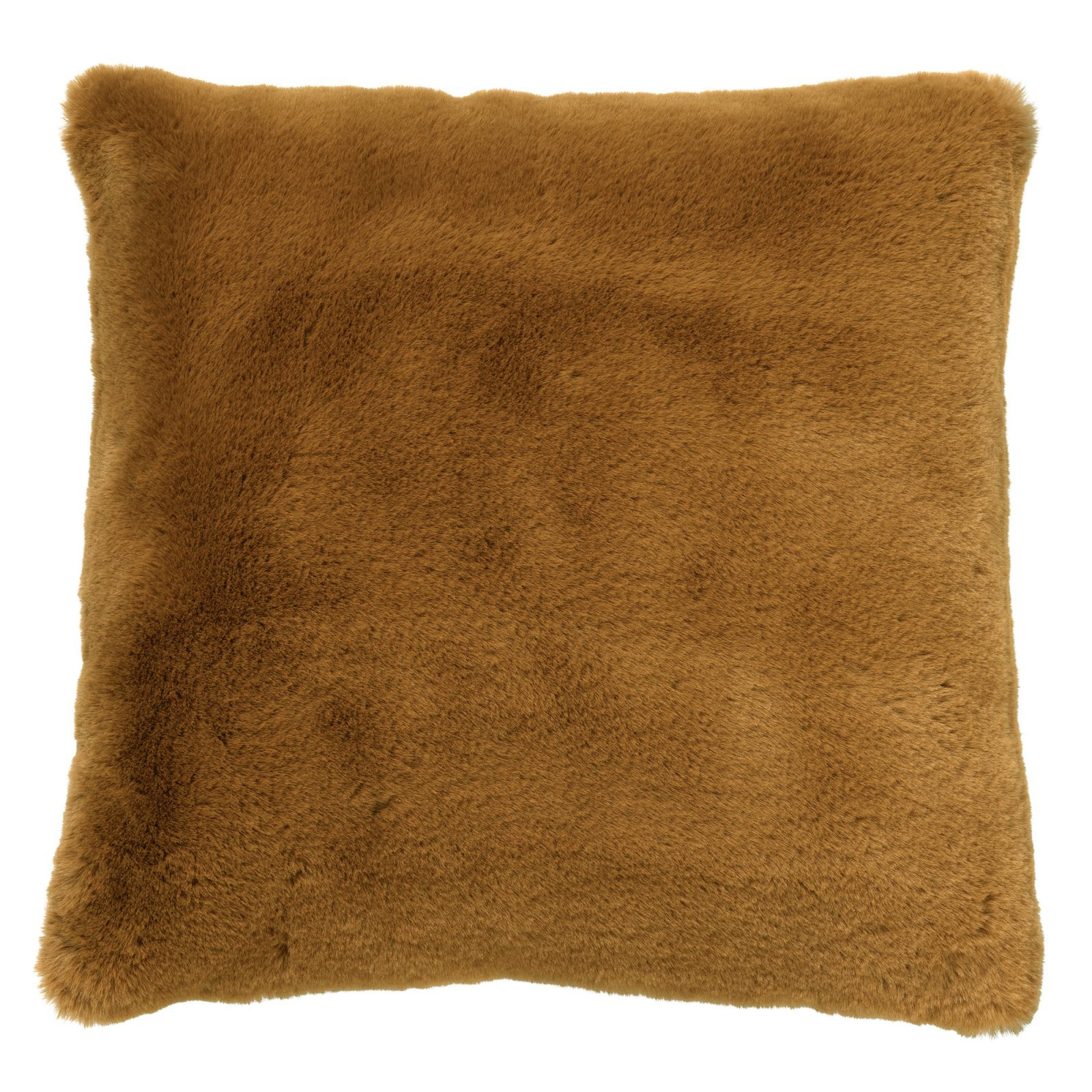 ZAYA - Coussin imitation fourrure Tobacco Brown 45x45 cm 