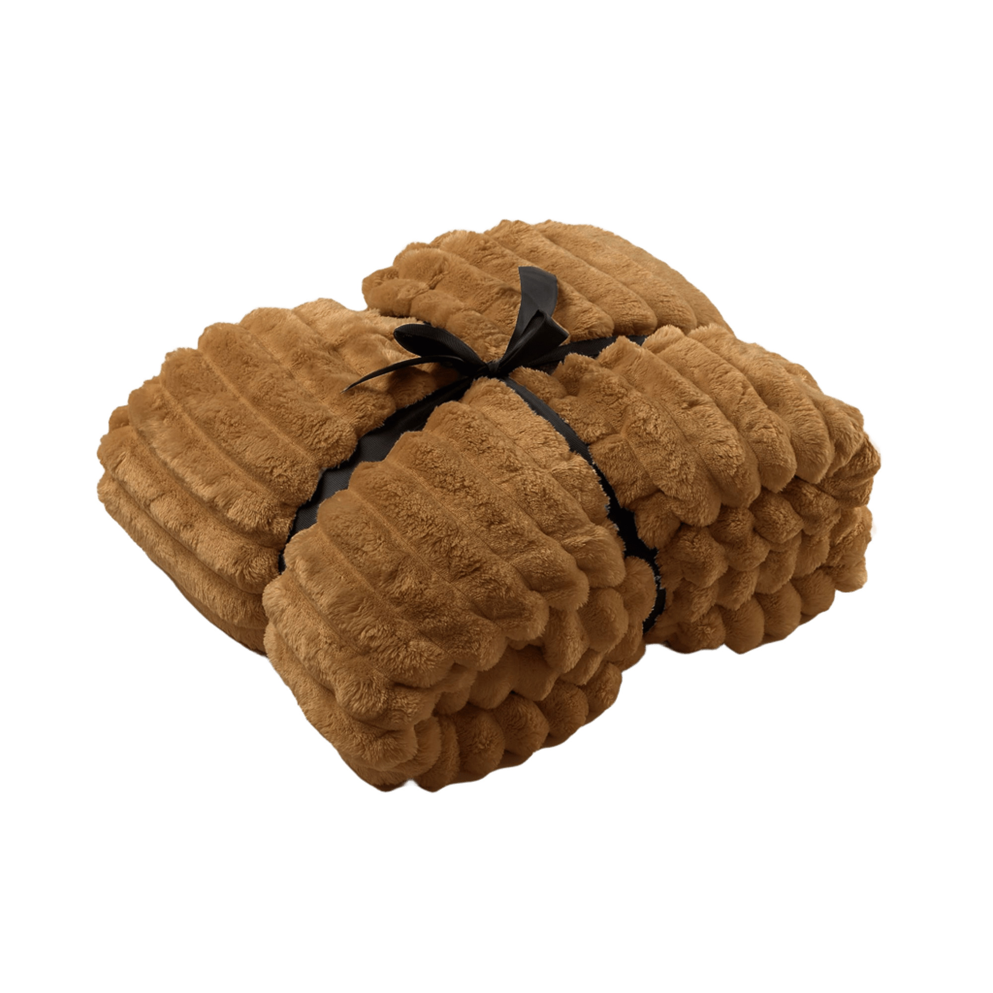 RICKY - Plaid 150x200 cm - superzacht - warm en donzig - Tobacco Brown - bruin