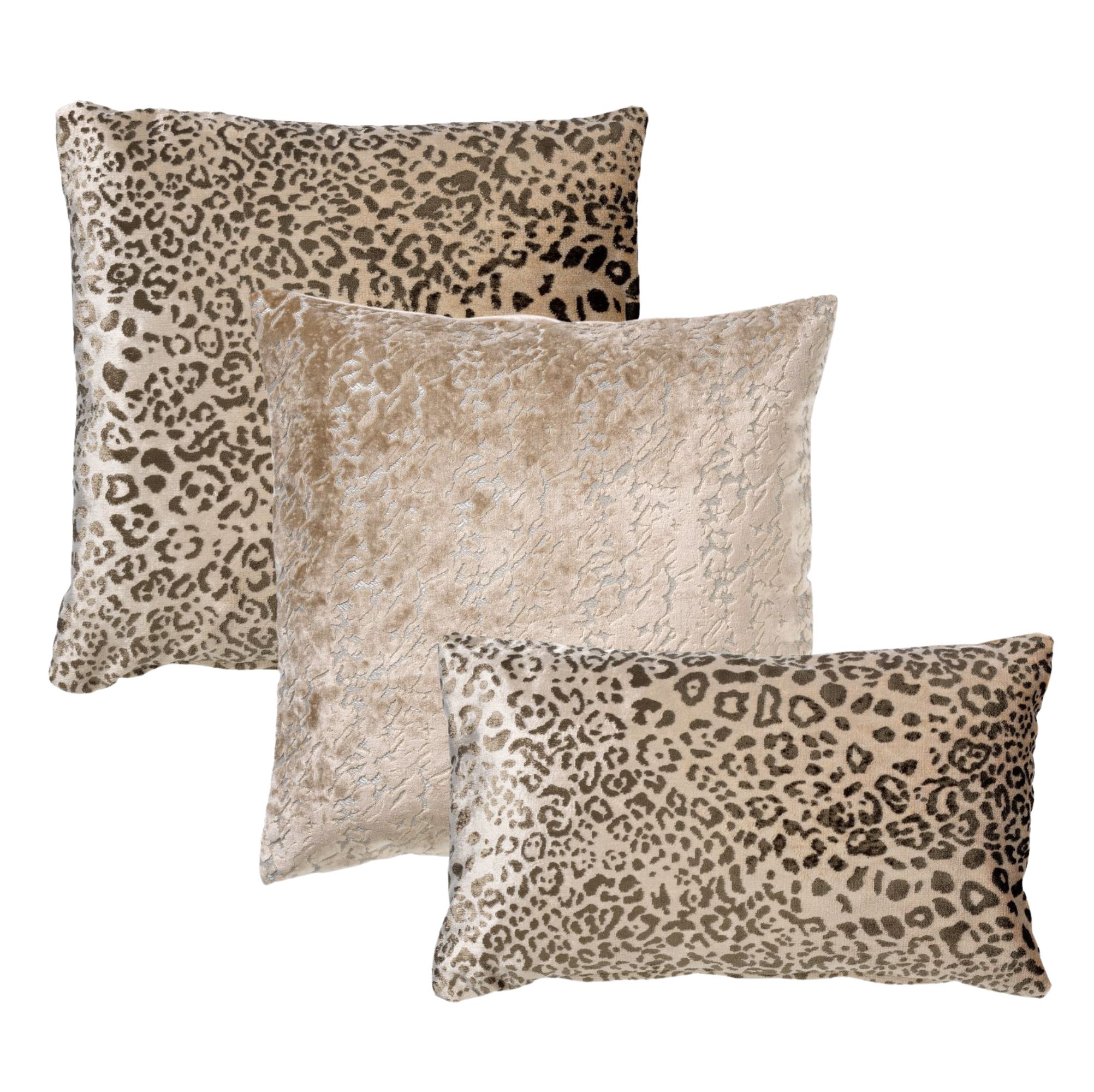 KUSSENSET | 3-delig | beige | Hoii | inclusief veren binnenkussens