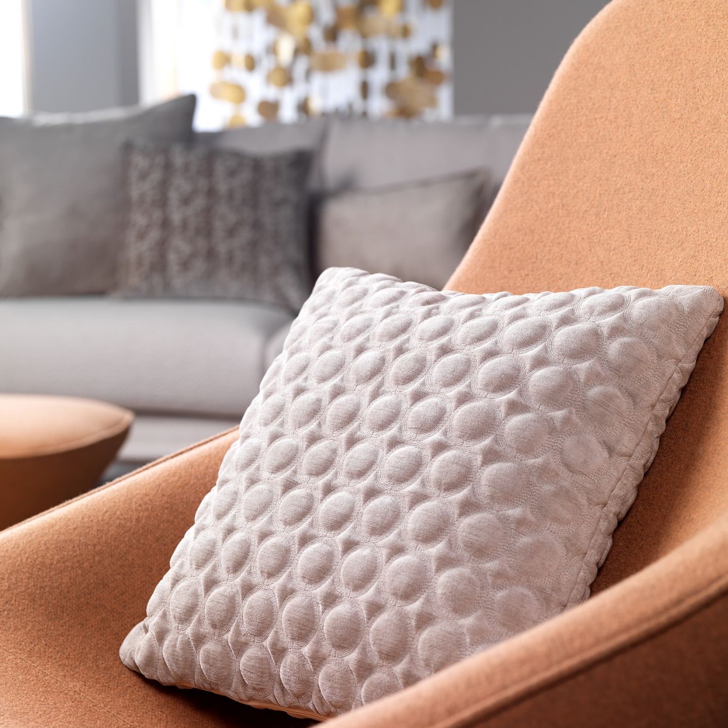 ADRIANE | Cushion | 45x45 cm Pumice Stone | Beige | Hoii | With luxury inner cushion