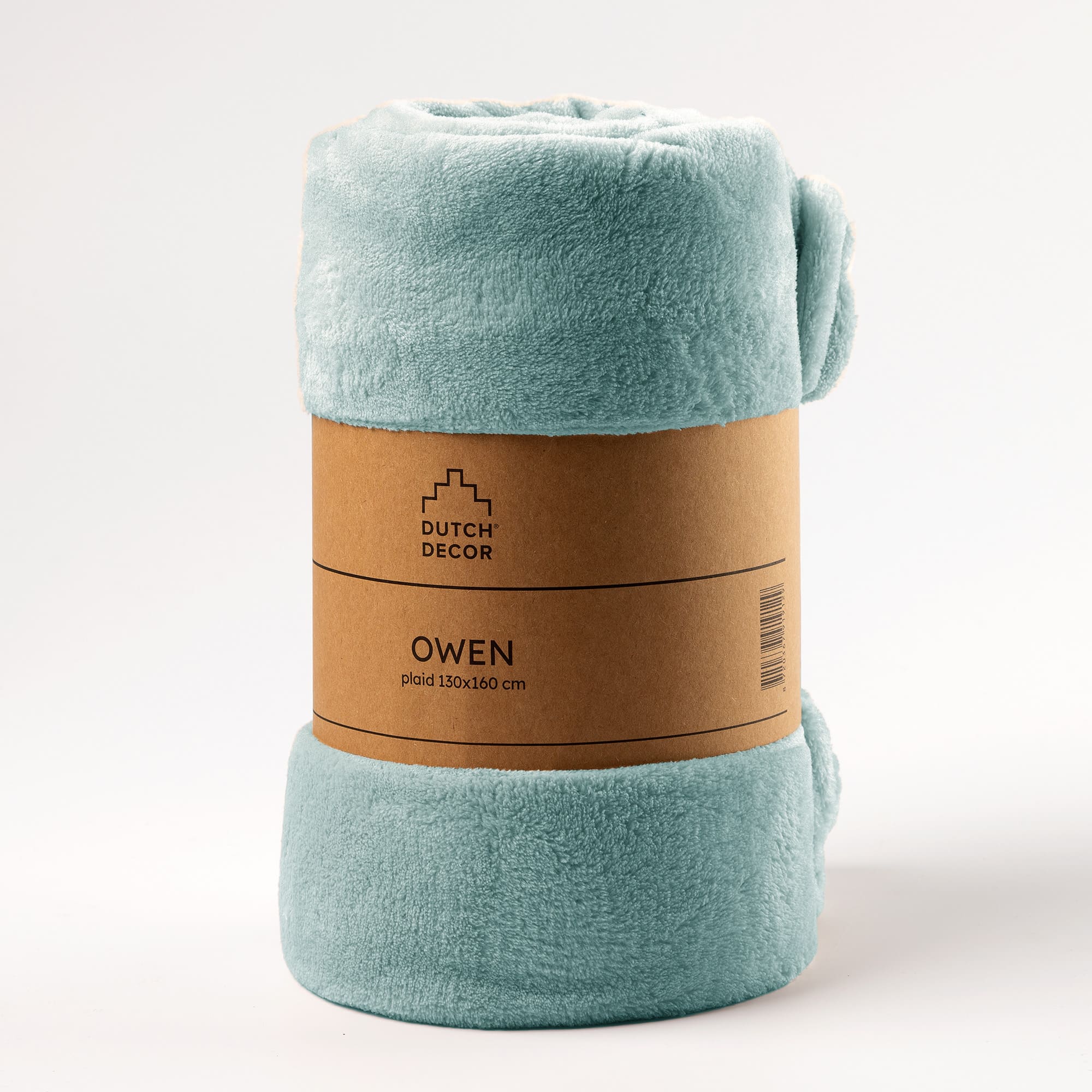 OWEN - plaid 130x160 cm - coral fleece deken - heerlijk zacht - Jadeite - groen