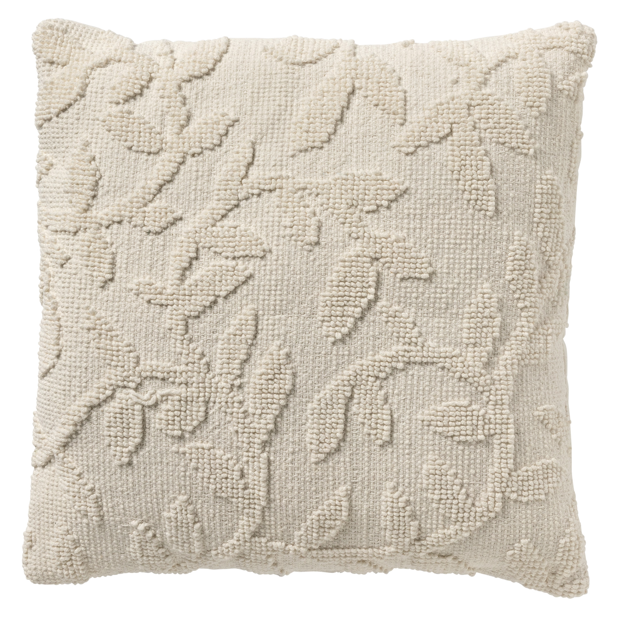 HOJA - Sierkussen 45x45 cm Snow White - wit