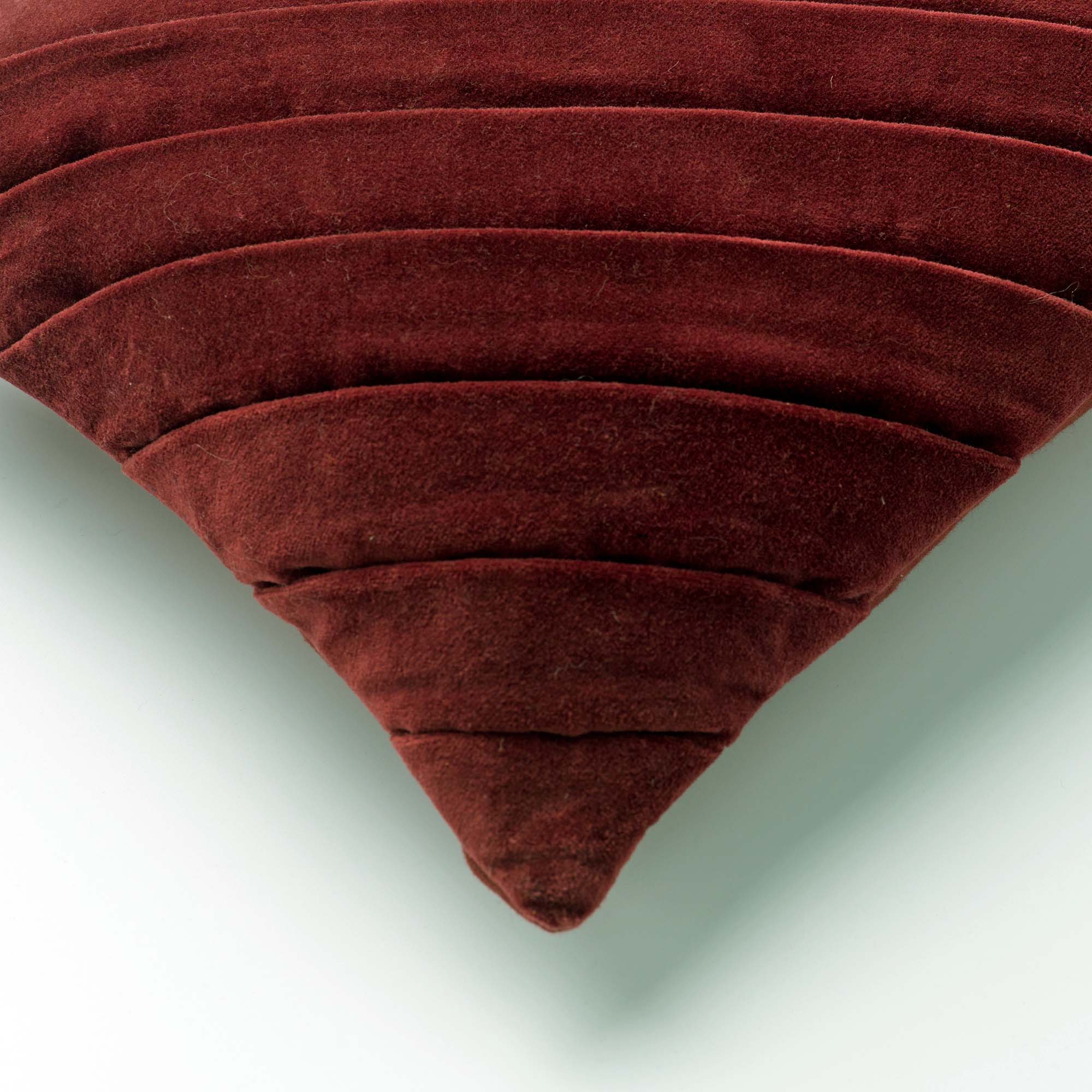 FEMM – Sierkussen 30x50 cm - velvet - effen kleur - Merlot - rood