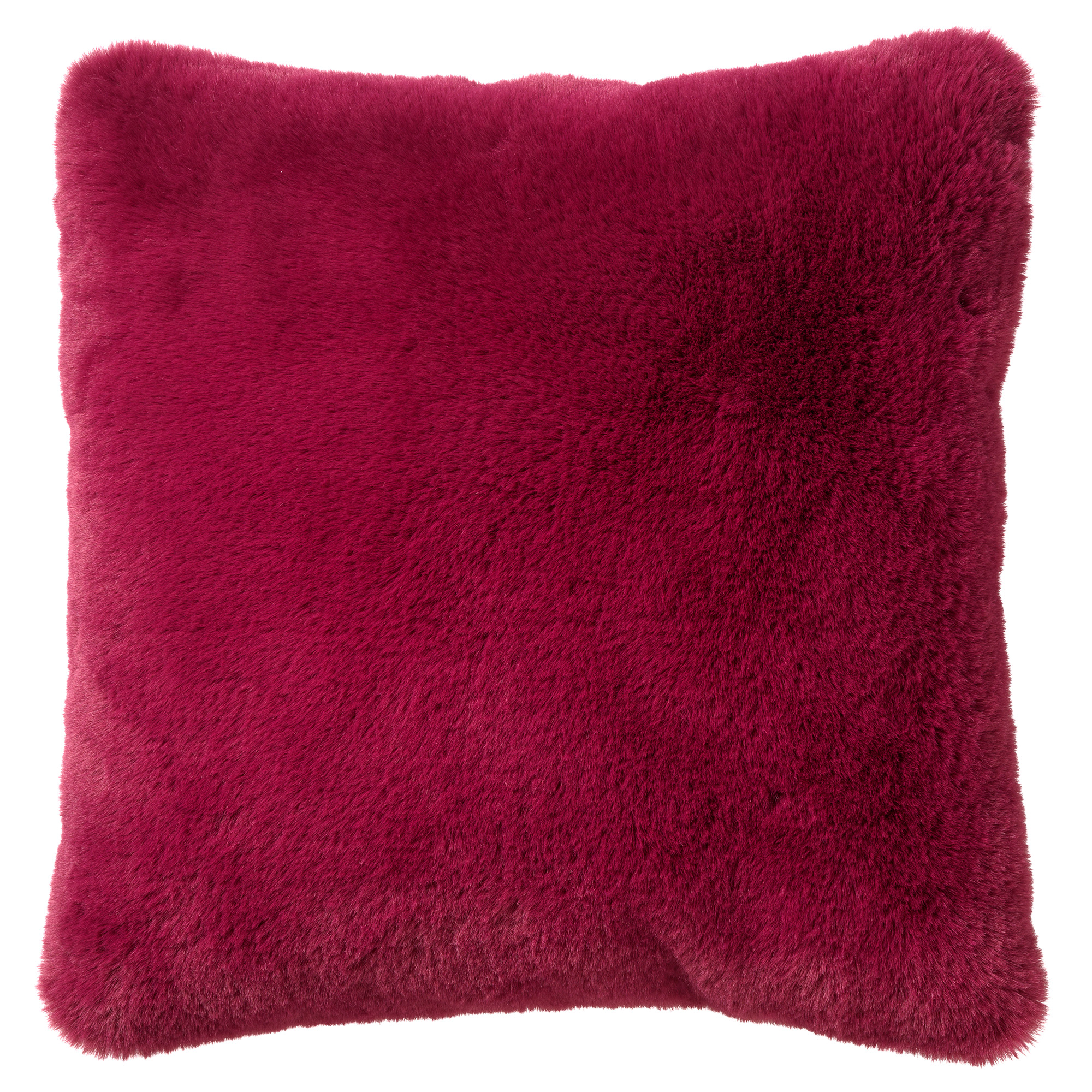 ZAYA - Coussin imitation fourrure Red Plum 45x45 cm 