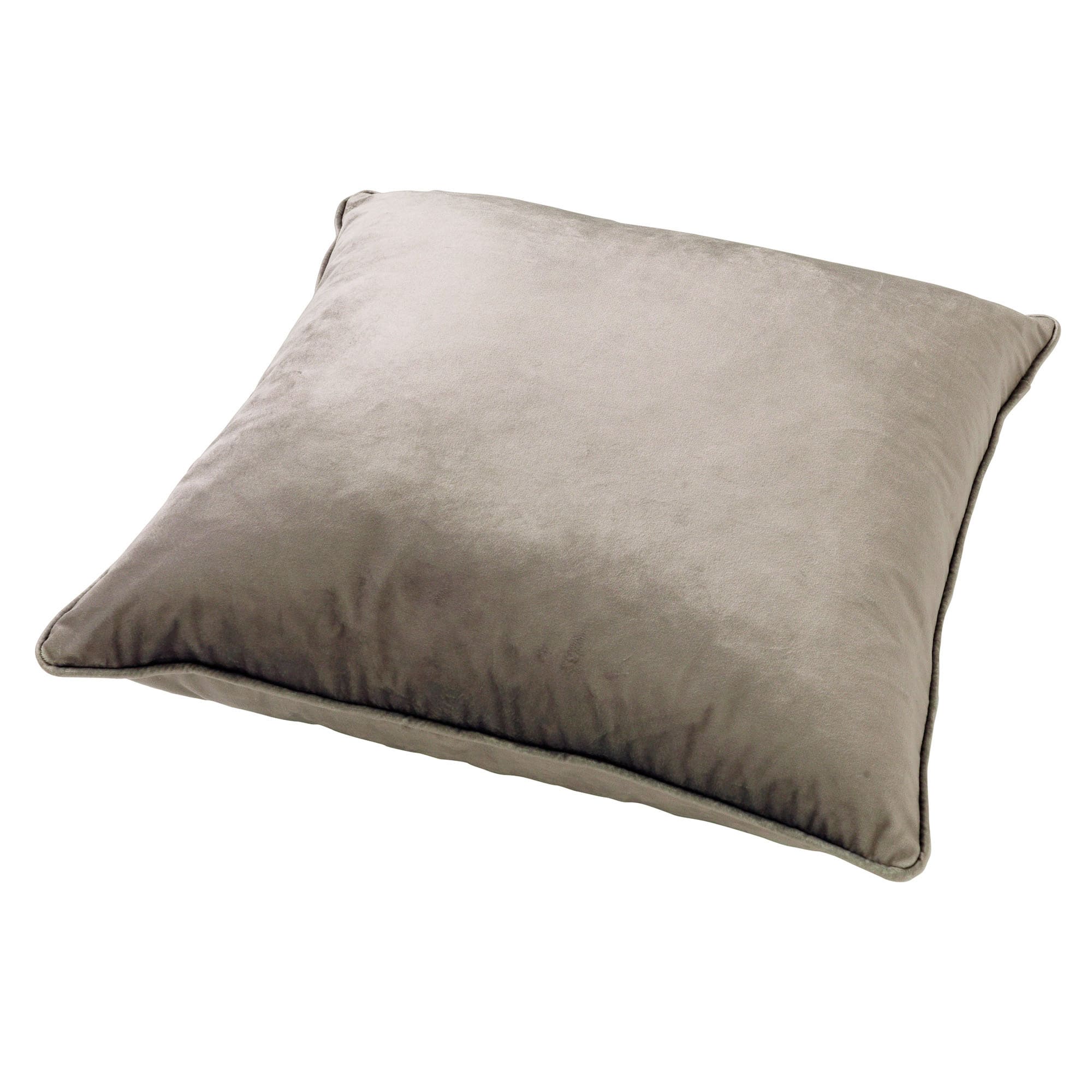 FINN - Sierkussen 60x60 cm - velvet - effen kleur - Driftwood - taupe