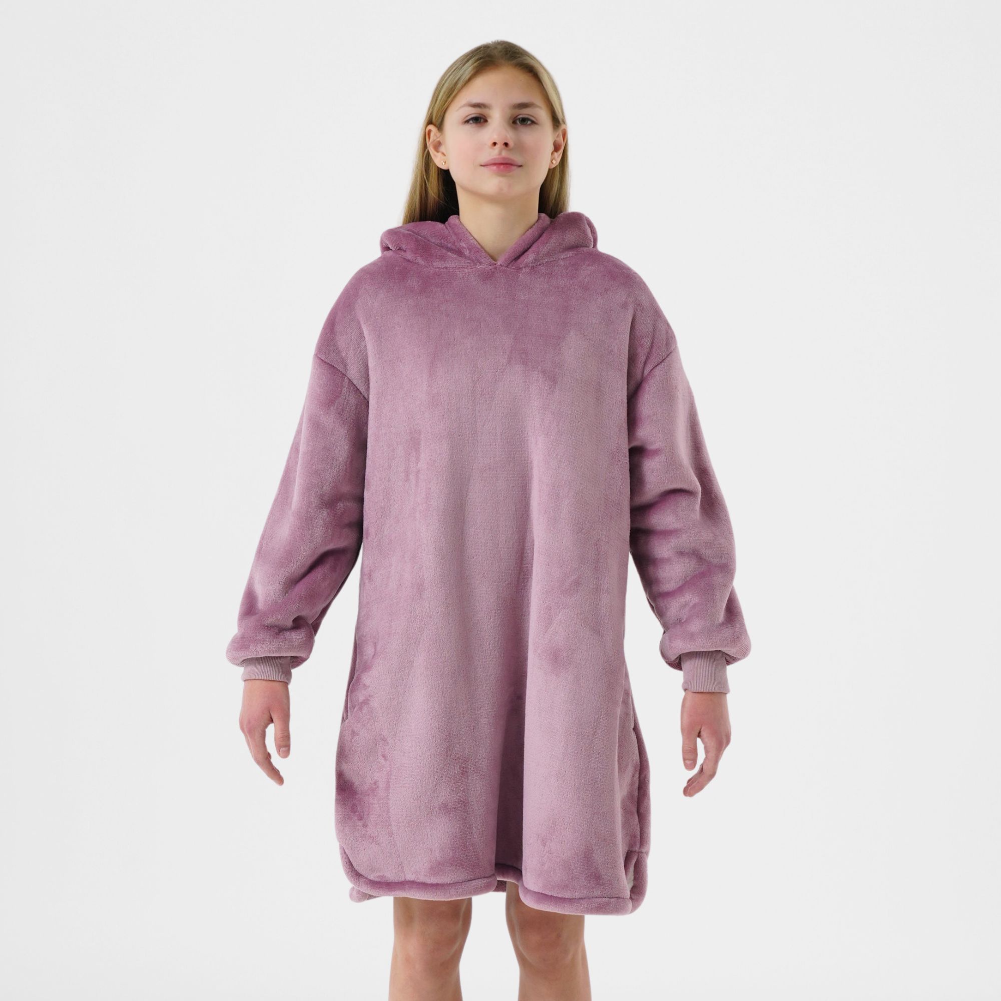 FEM - hoodie 60x90 cm - tienermeisjes - hoodie deken - Dusky Orchid - paars