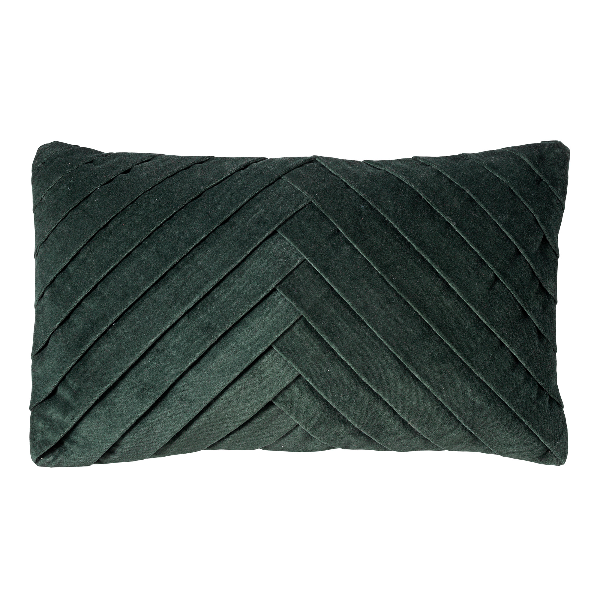 FEMM – Sierkussen 30x50 cm - velvet - effen kleur - Mountain View - donkergroen