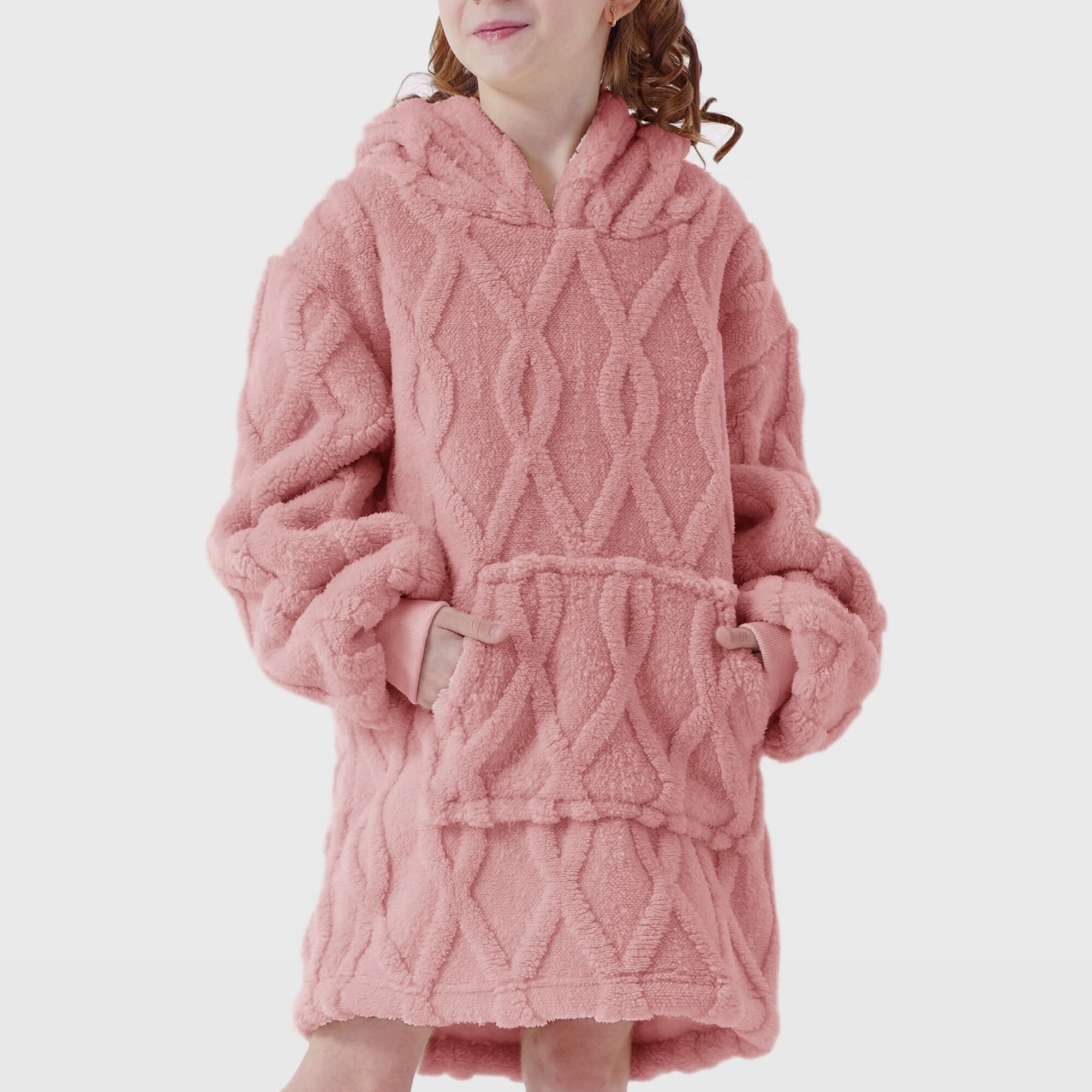 ROSETTA - hoodie 50x70 cm - hoodie deken - kinderen - Rose Tan - roze
