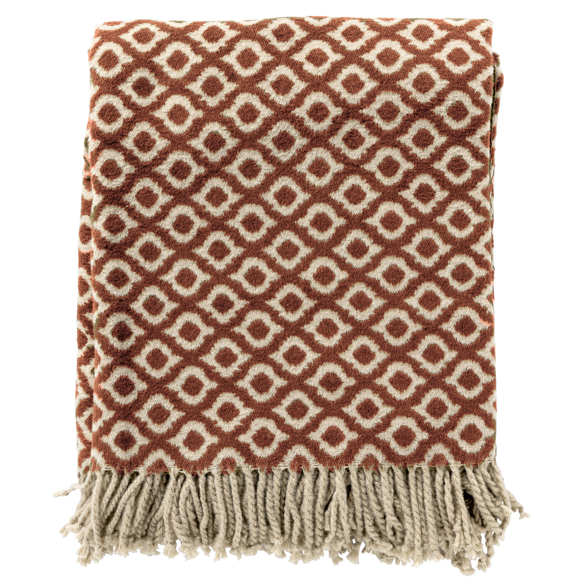 ISABELLA |  Plaid | 150x200 cm Potters Clay | Oranje | Uni | Hoii | 60% Katoen 40% Acryl