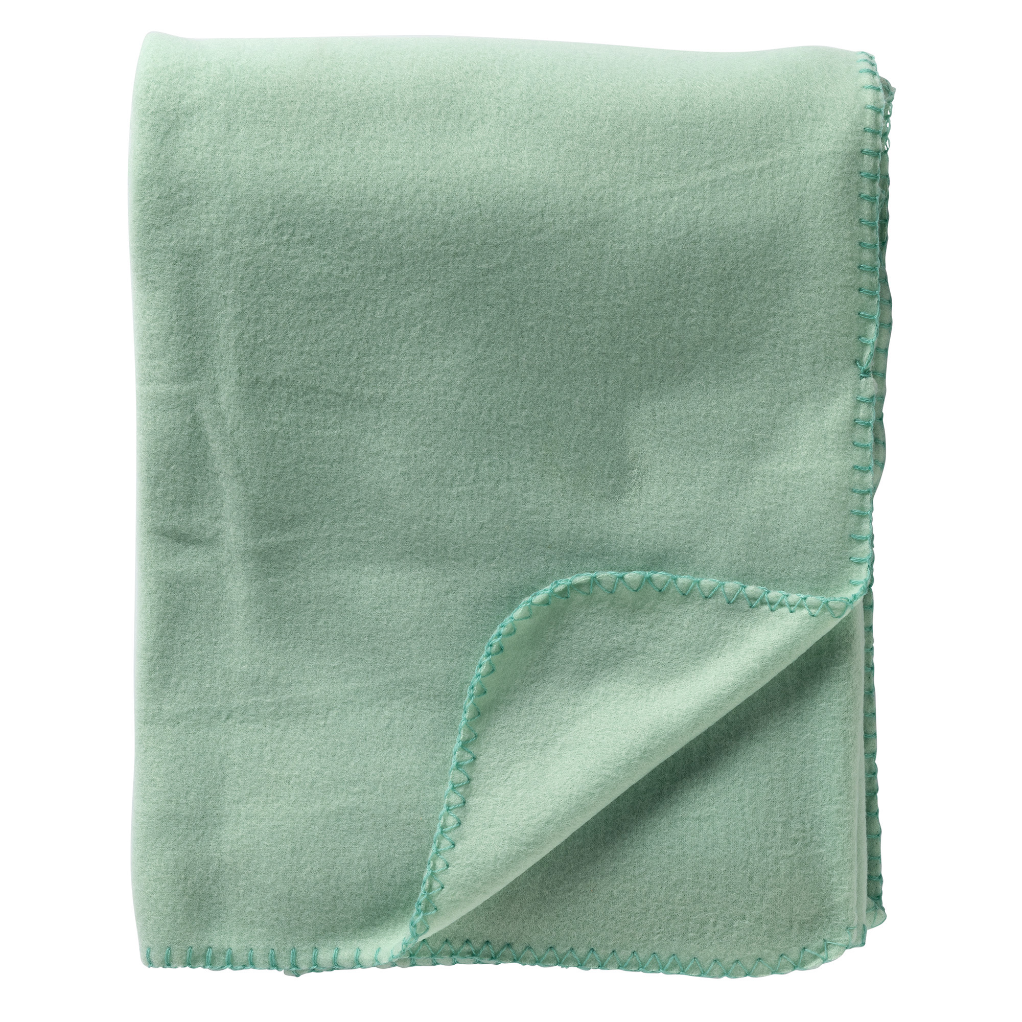 DEX - Plaid 130x160 cm - fleece deken - zacht en dun - Cameo Green - lichtgroen