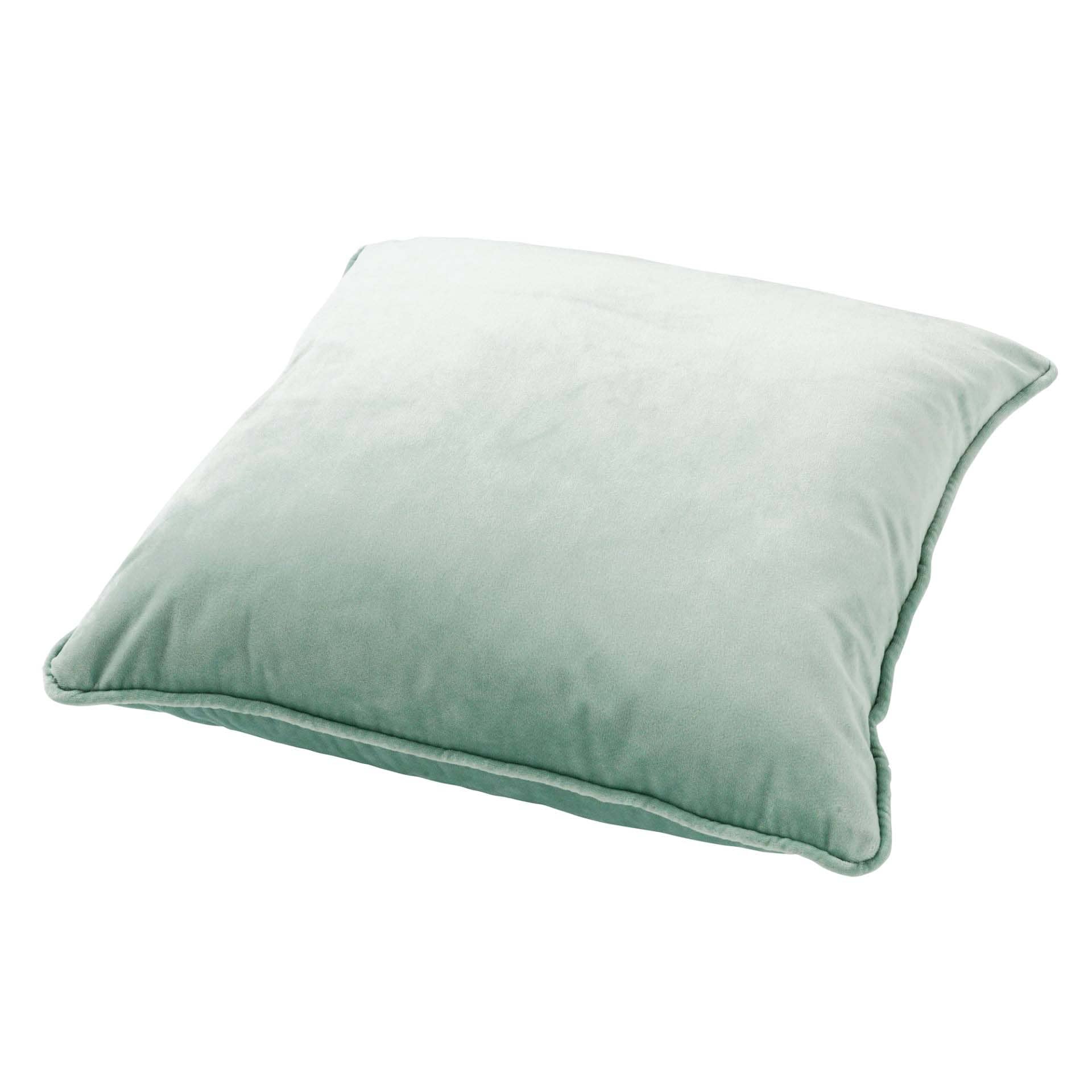 FINN - Kussenhoes 60x60 cm - velvet - effen kleur - Jadeite - lichtgroen