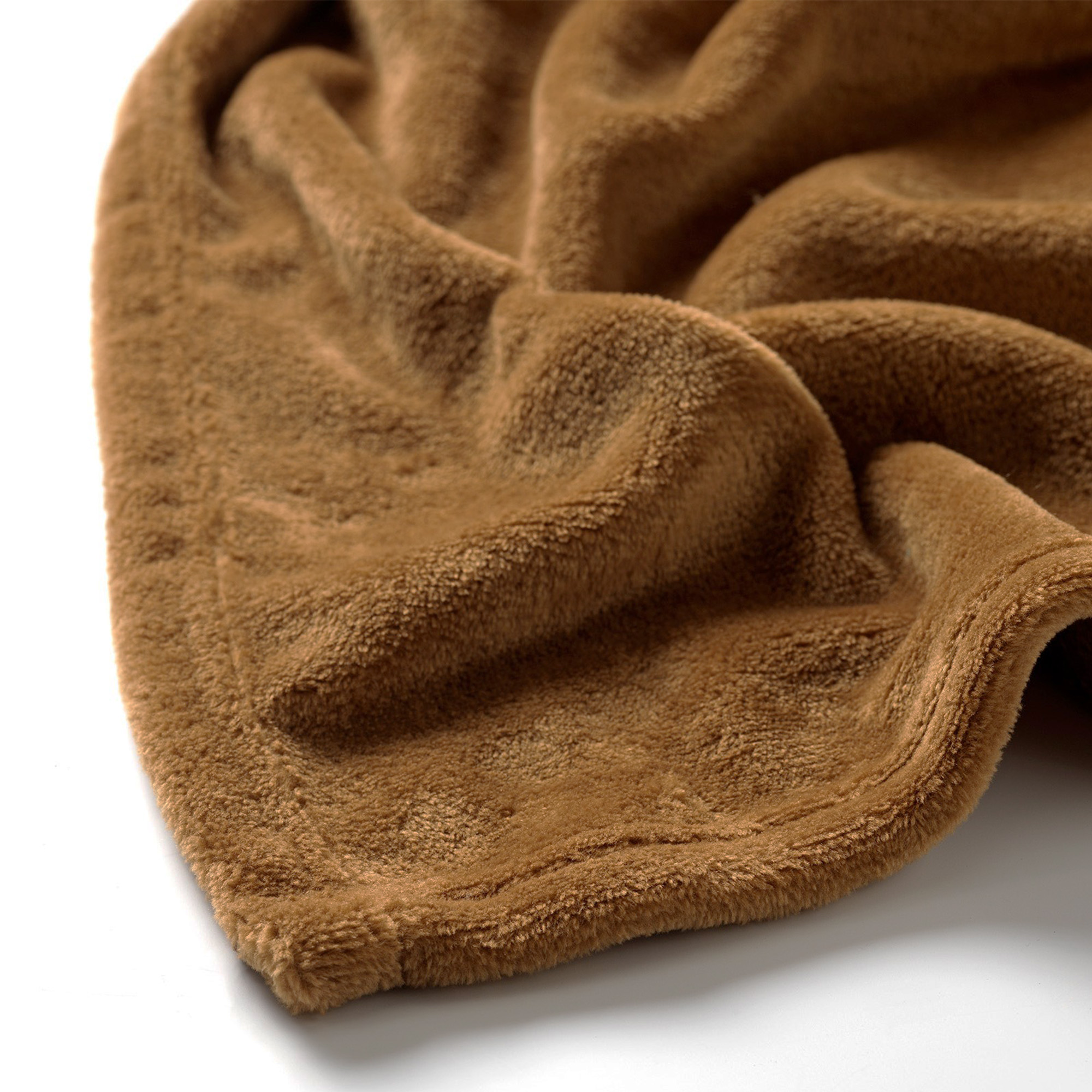 BILLY - Plaid 150x200 cm - flannel fleece - superzacht - Tobacco Brown - bruin