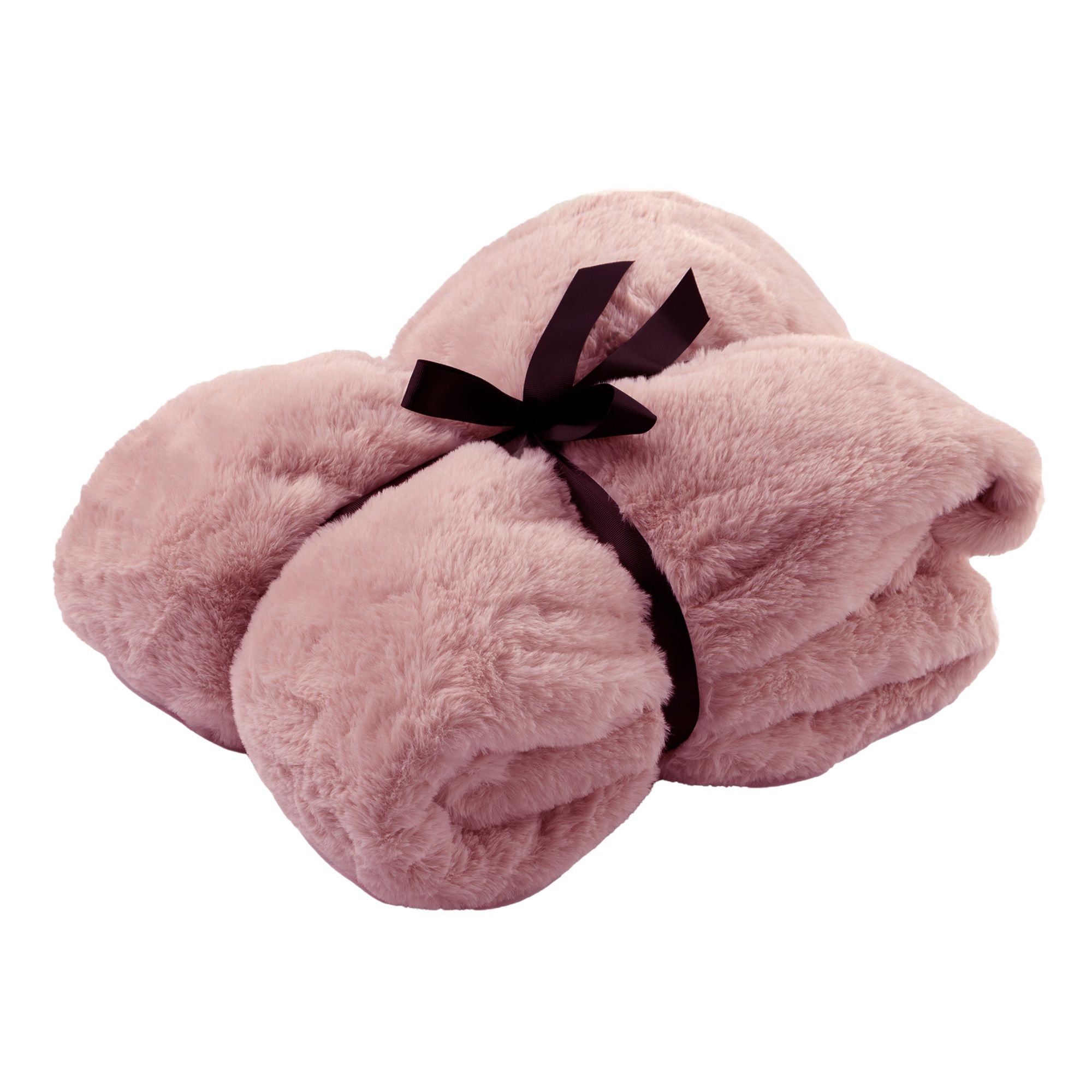 LIZE - plaid 140x180 cm - 100% gerecycled polyester - Rose Tan - roze