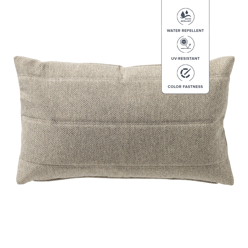 TALIA - Buitenkussen 30x50 cm - waterafstotend en uv-bestendig - Pumice Stone - beige