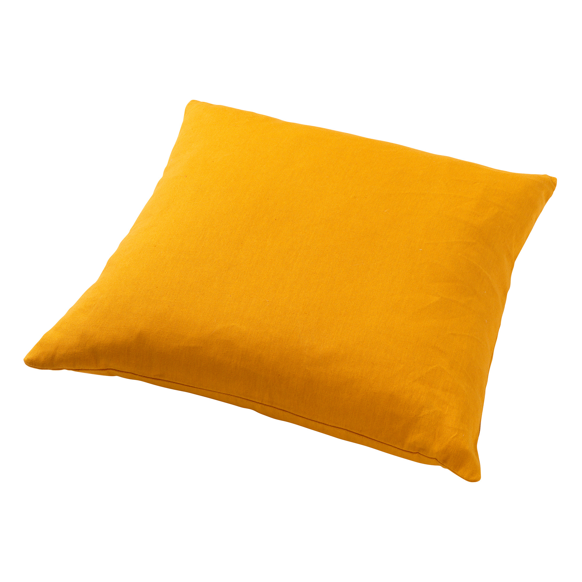 JAMES - Sierkussen 45x45 cm - duurzaam katoen – effen kleur - Golden Glow - geel