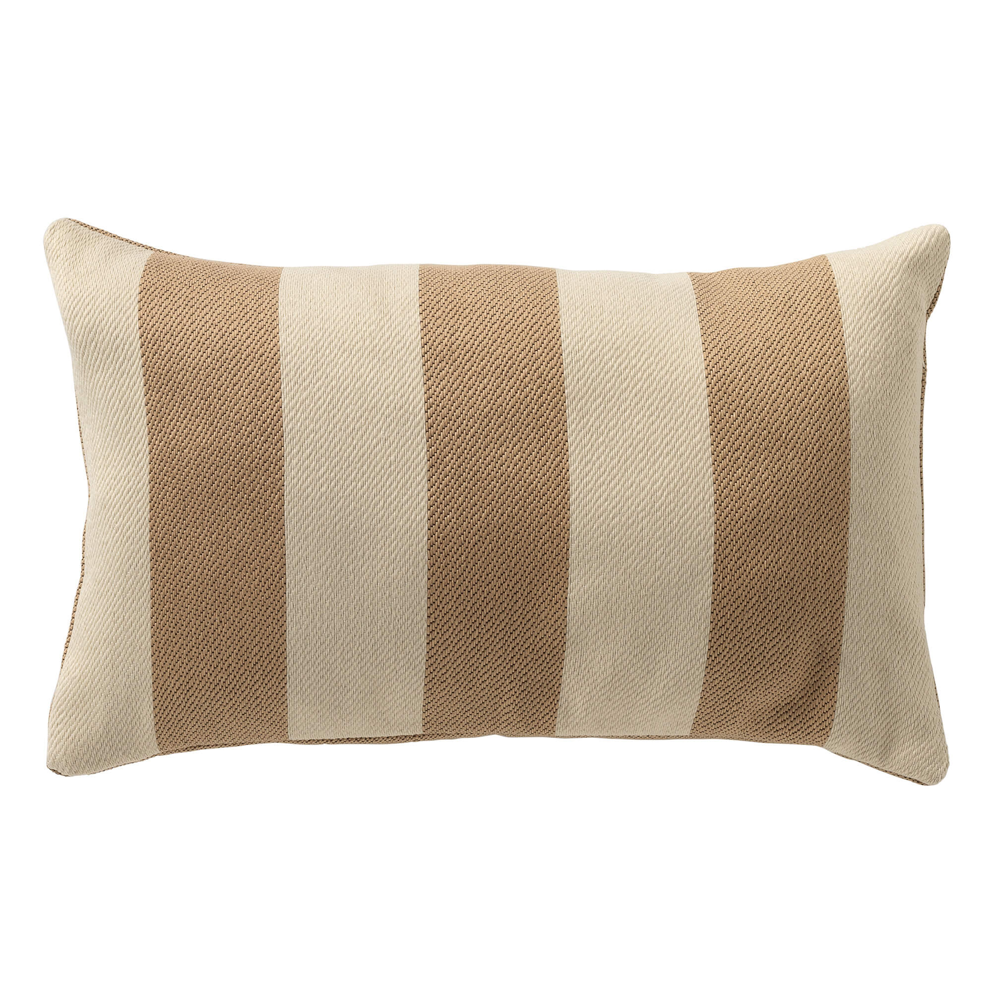 CYRUS - Buitenkussen 30x50 cm - waterafstotend en uv-bestendig - gestreept - Irish Cream - beige