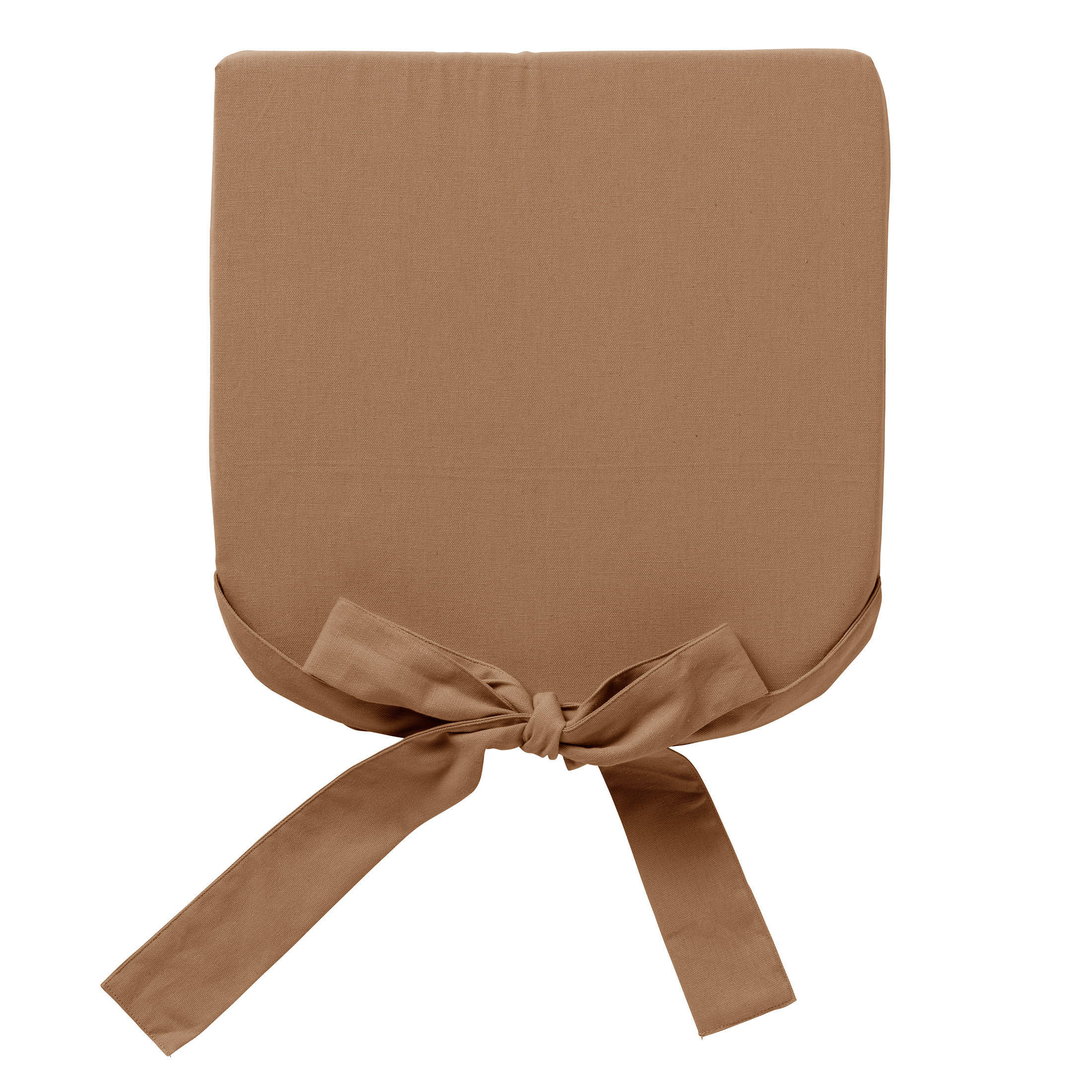 JAVA - Stoelkussen met lint Tobacco Brown 40x40 cm - bruin