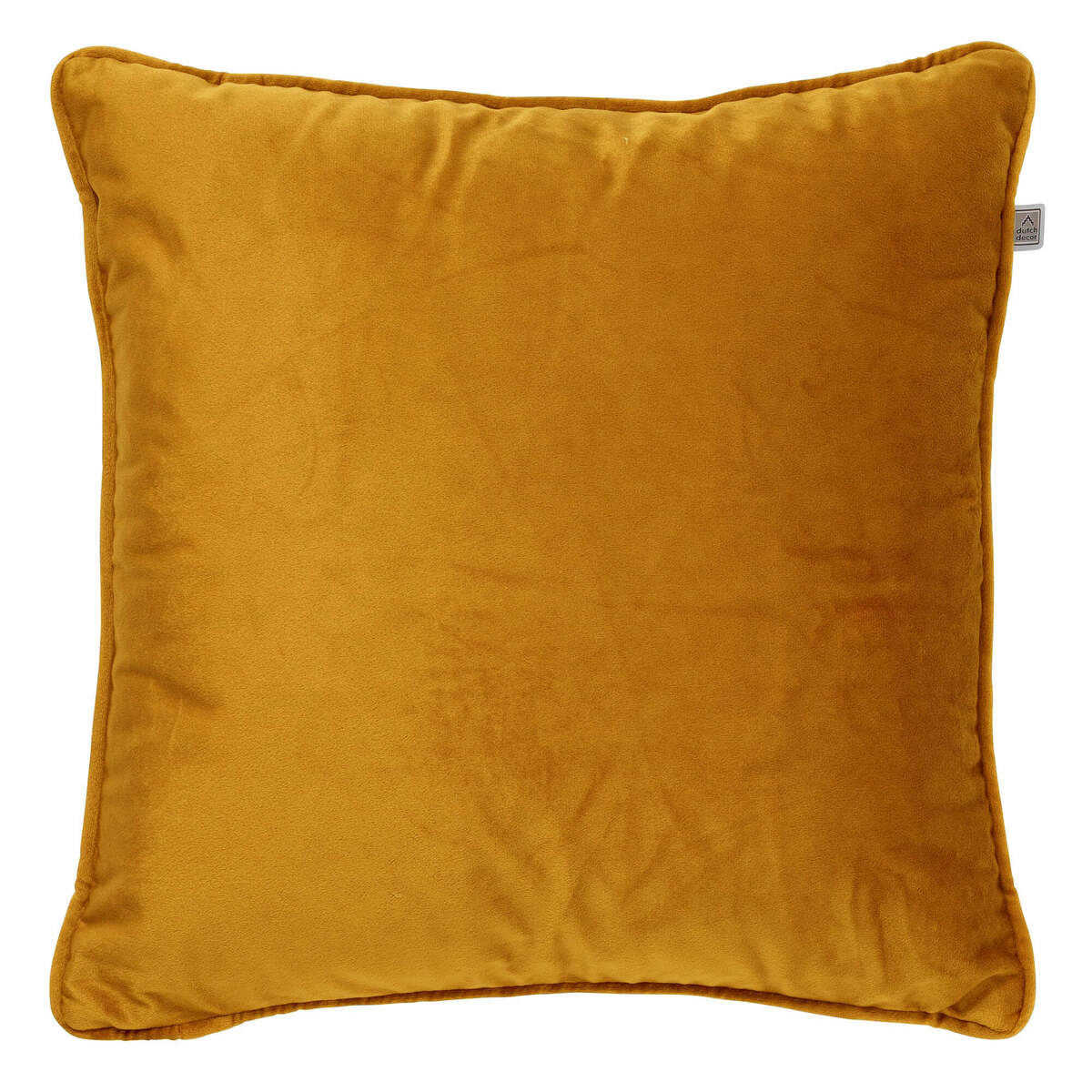 FINN - Sierkussen 60x60 cm - velvet - effen kleur - Chai Tea - geel