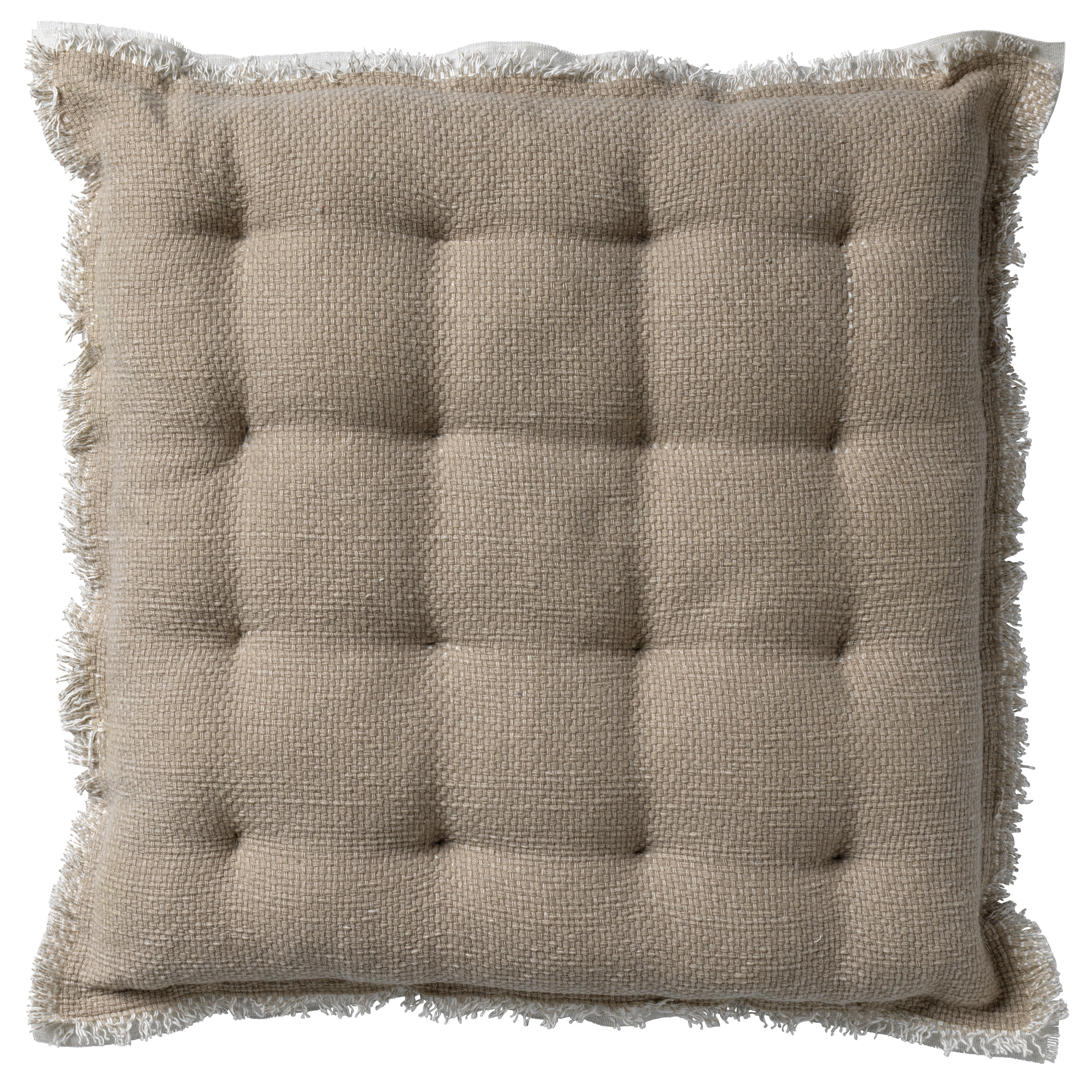 BURTO - Stoelkussen van gewassen katoen Pumice Stone 40x40 cm - beige