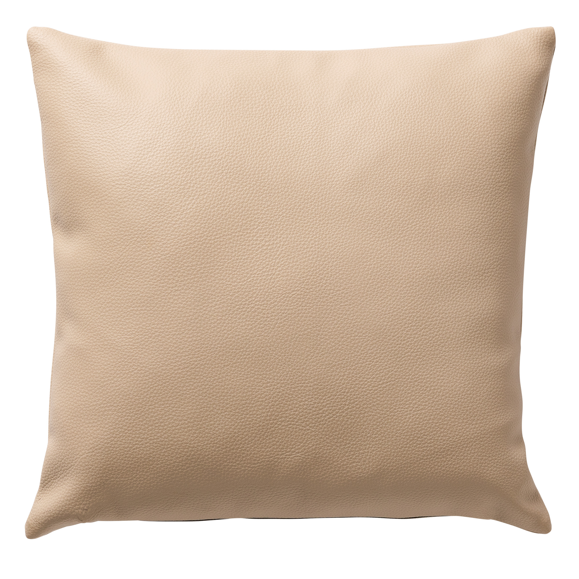 JARED - Kussenhoes 45x45 cm - leerlook – effen kleur - Irish Cream - beige