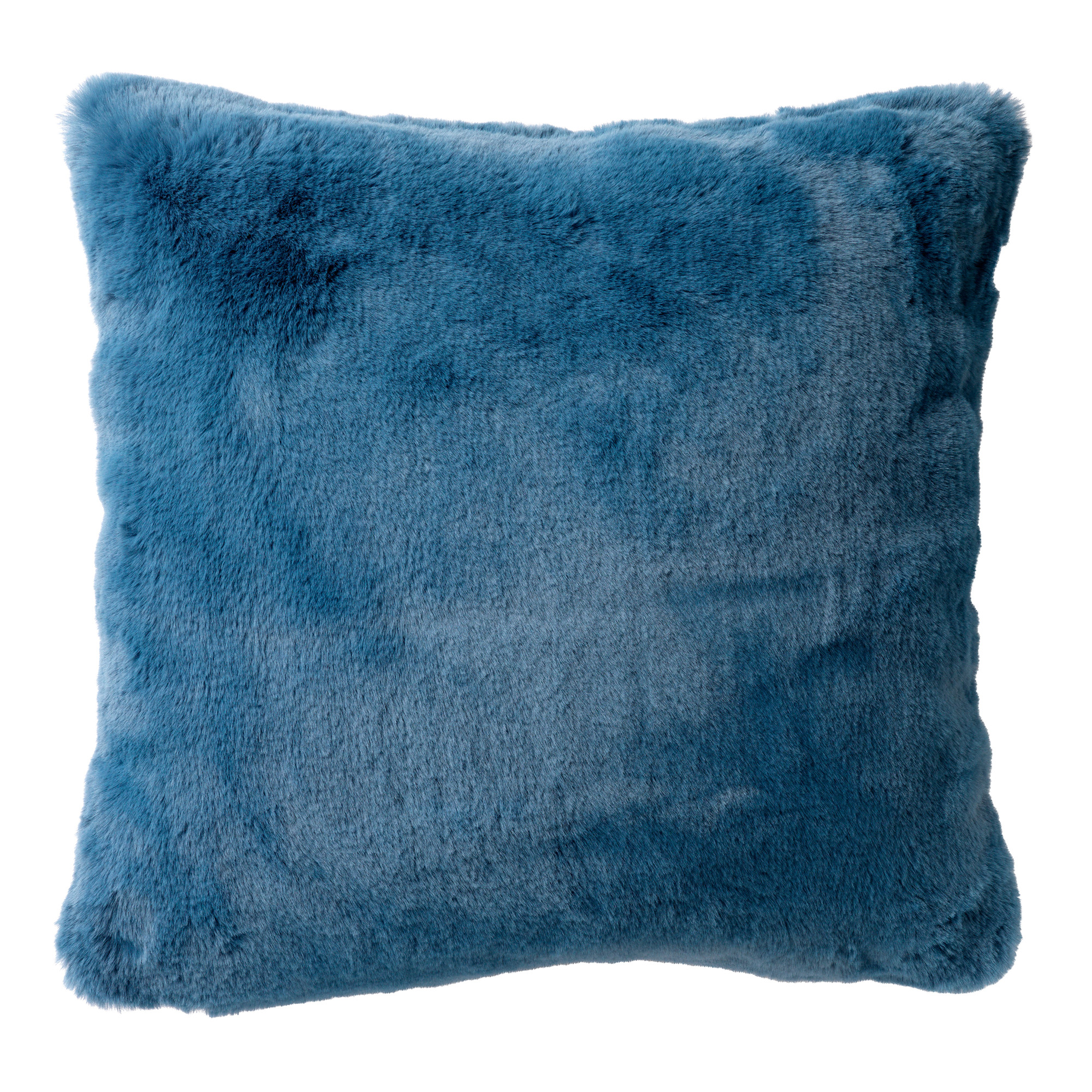 ZAYA - Coussin imitation fourrure Provincial Blue 45x45 cm 