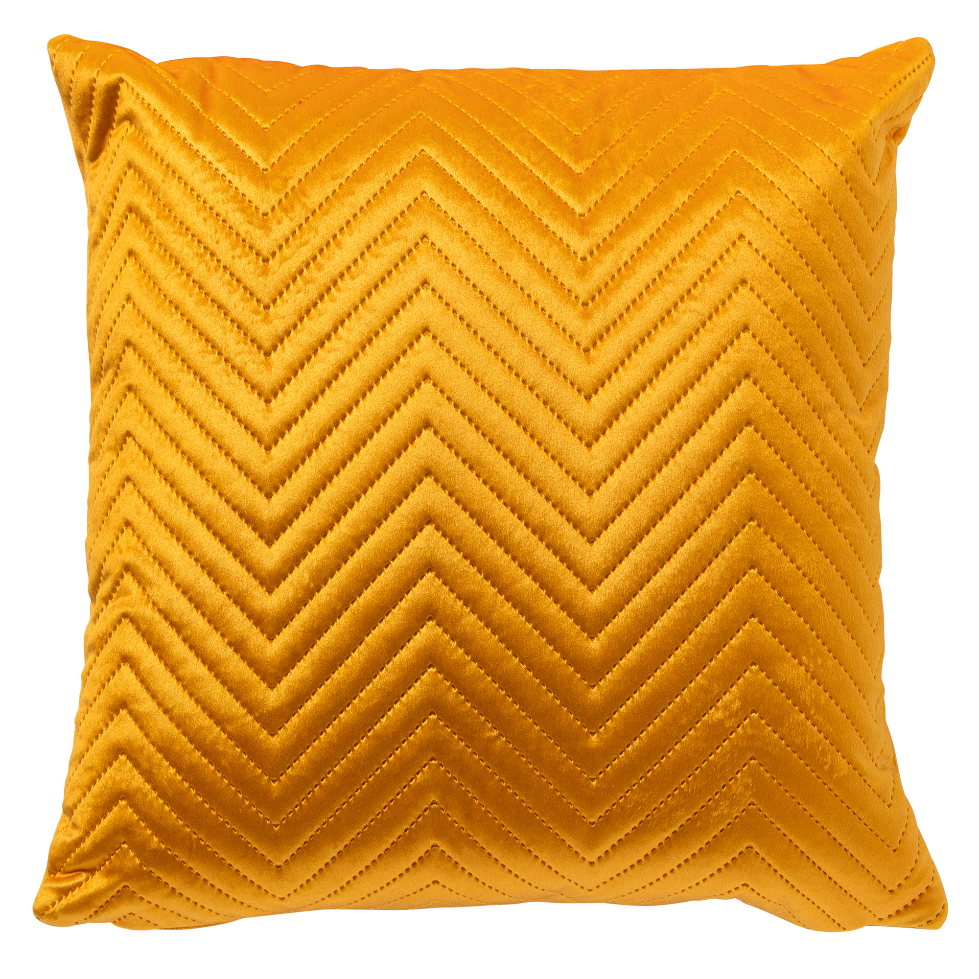 DUKE - Kussenhoes 40x40 cm - voorzien van subtiel geometrisch patroon - Golden Glow - geel