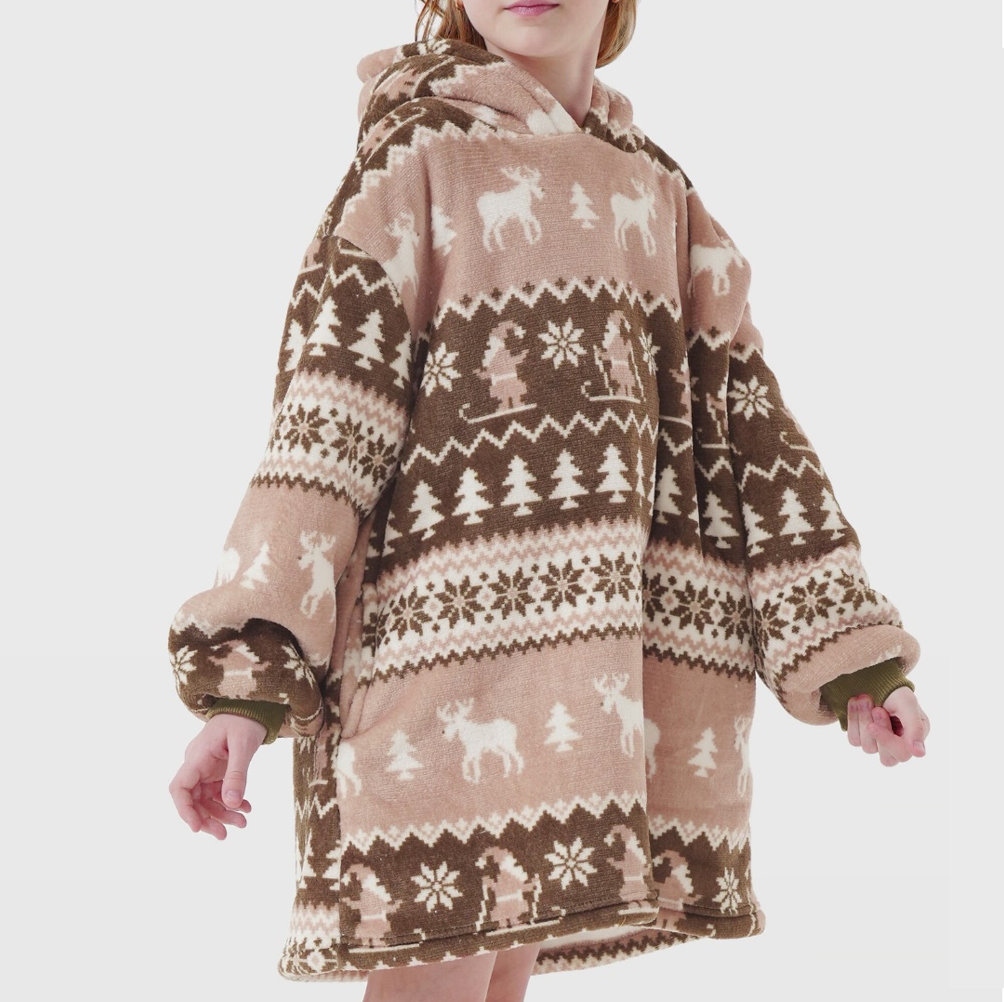 LAPLAND - Hoodie 50x70 cm - Kids - Christmas - Military Olive - Green