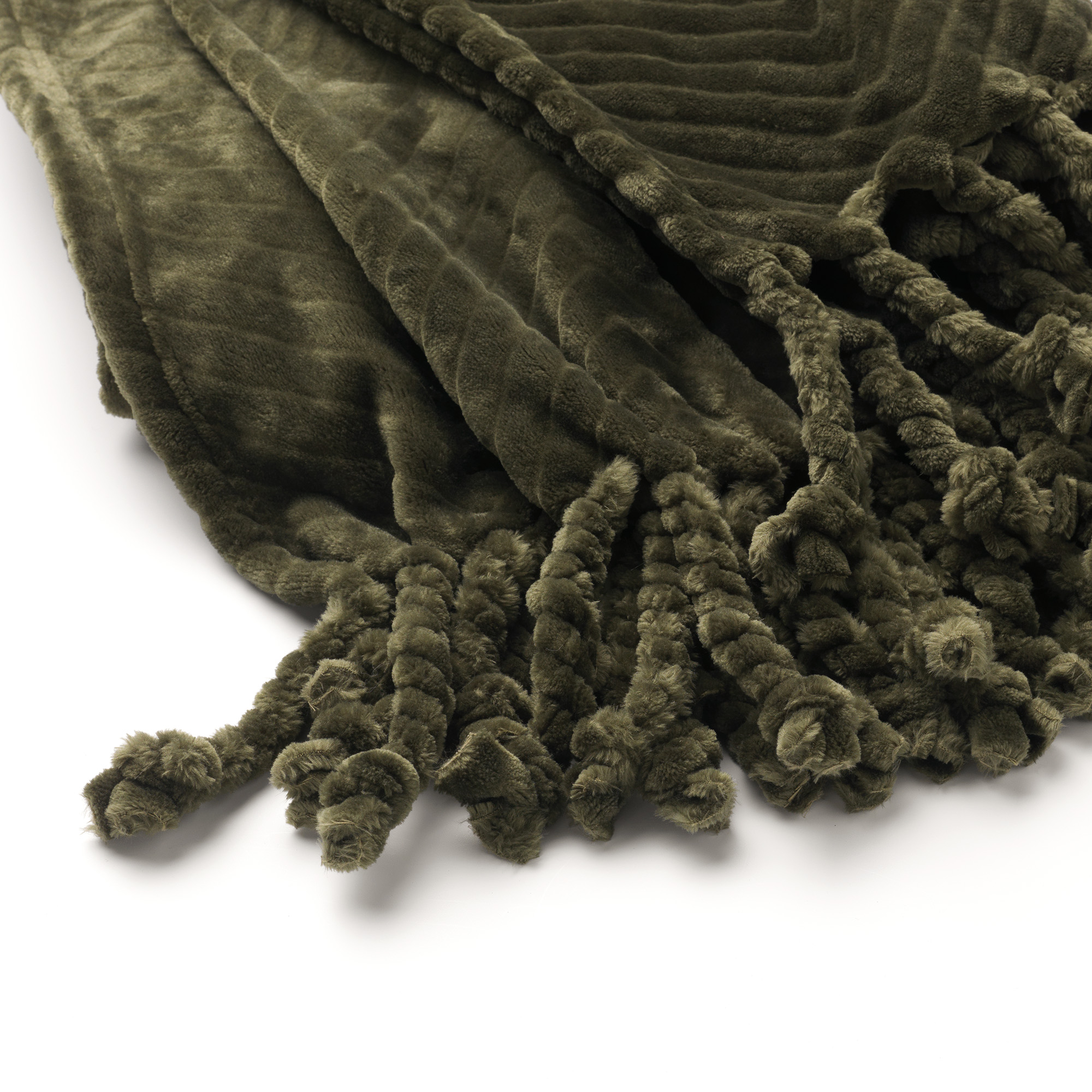 ZIGGY - Plaid van fleece 140x180 cm Chive