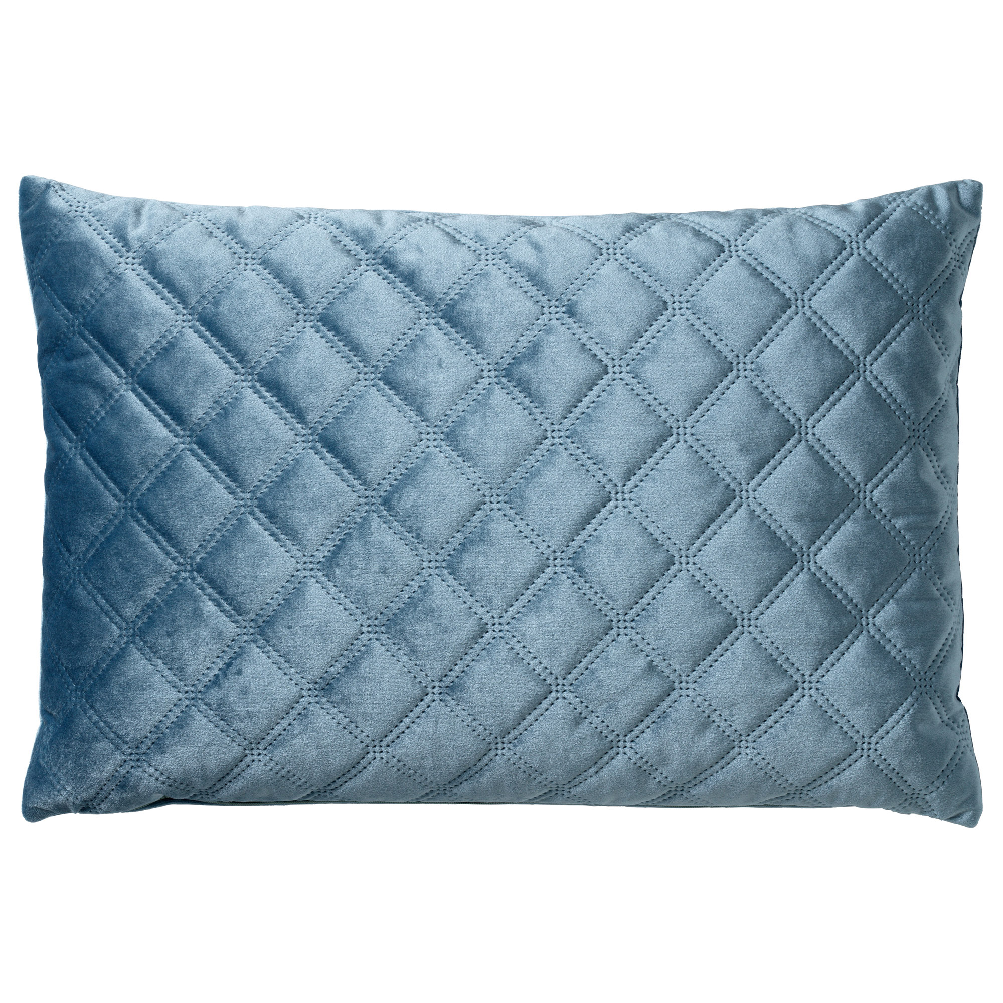 NIELS - Sierkussen velvet Provincial Blue 40x60 cm - blauw