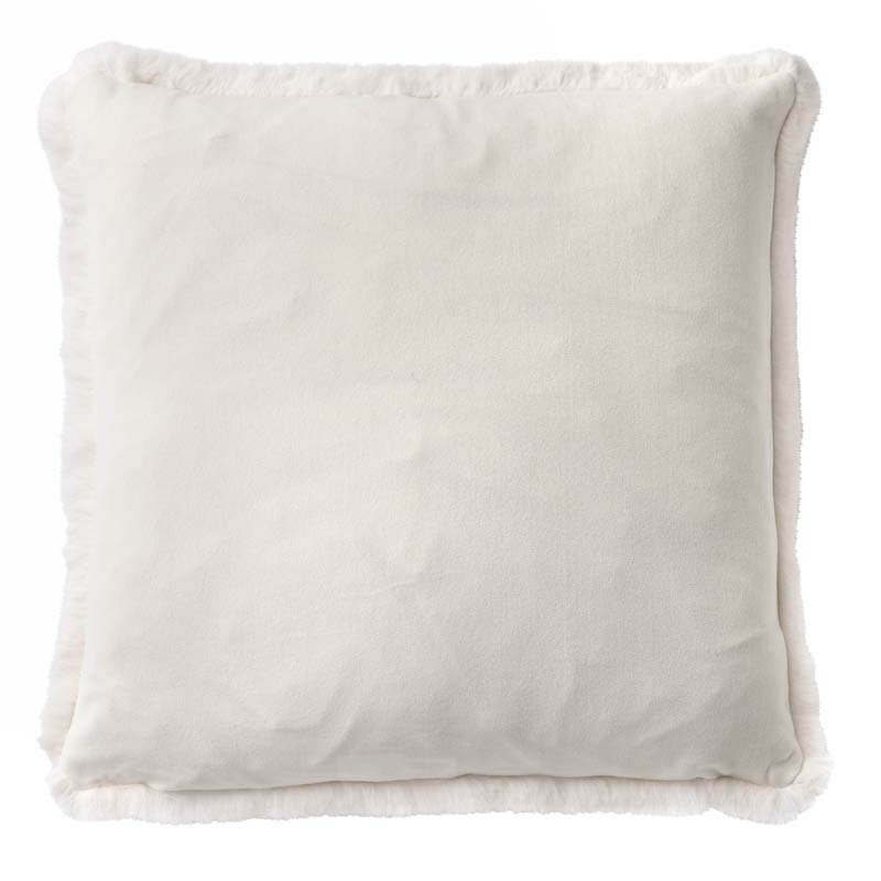VOORDEELSET - 3-delig - Zaya & Lize - 2 sierkussens 45x45 cm - 1 plaid 140x180 cm - wit