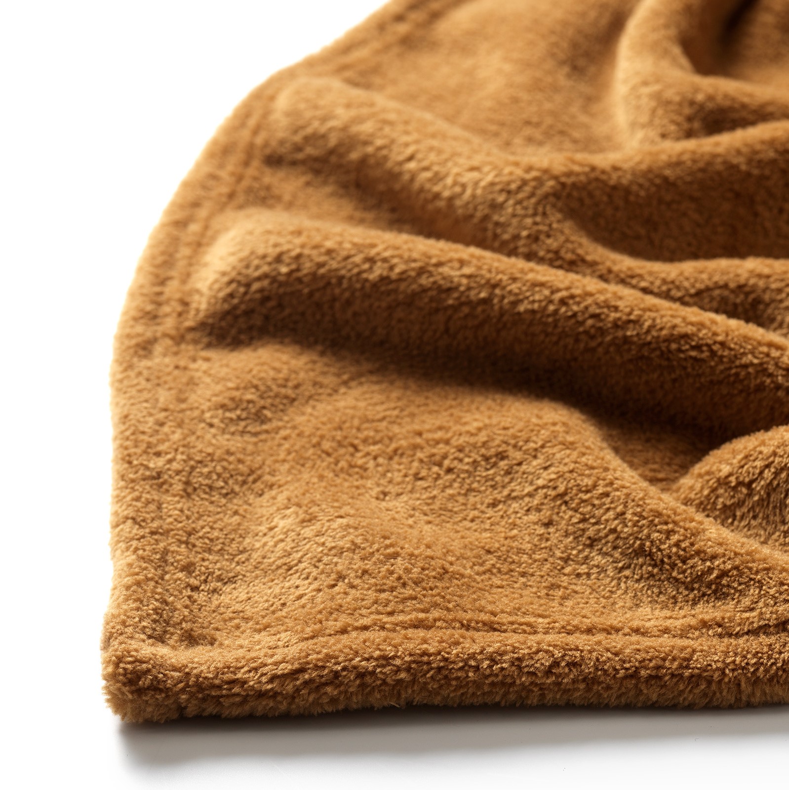 HARVEY - Plaid van fleece Tobacco Brown 150x200 cm - bruin - superzacht