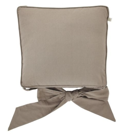 JAVAAN - Stoelkussen met lint Driftwood 45x45 cm - taupe