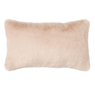 ZAYA - Sierkussen 30x50 cm - bontlook - effen kleur - Pumice Stone - beige