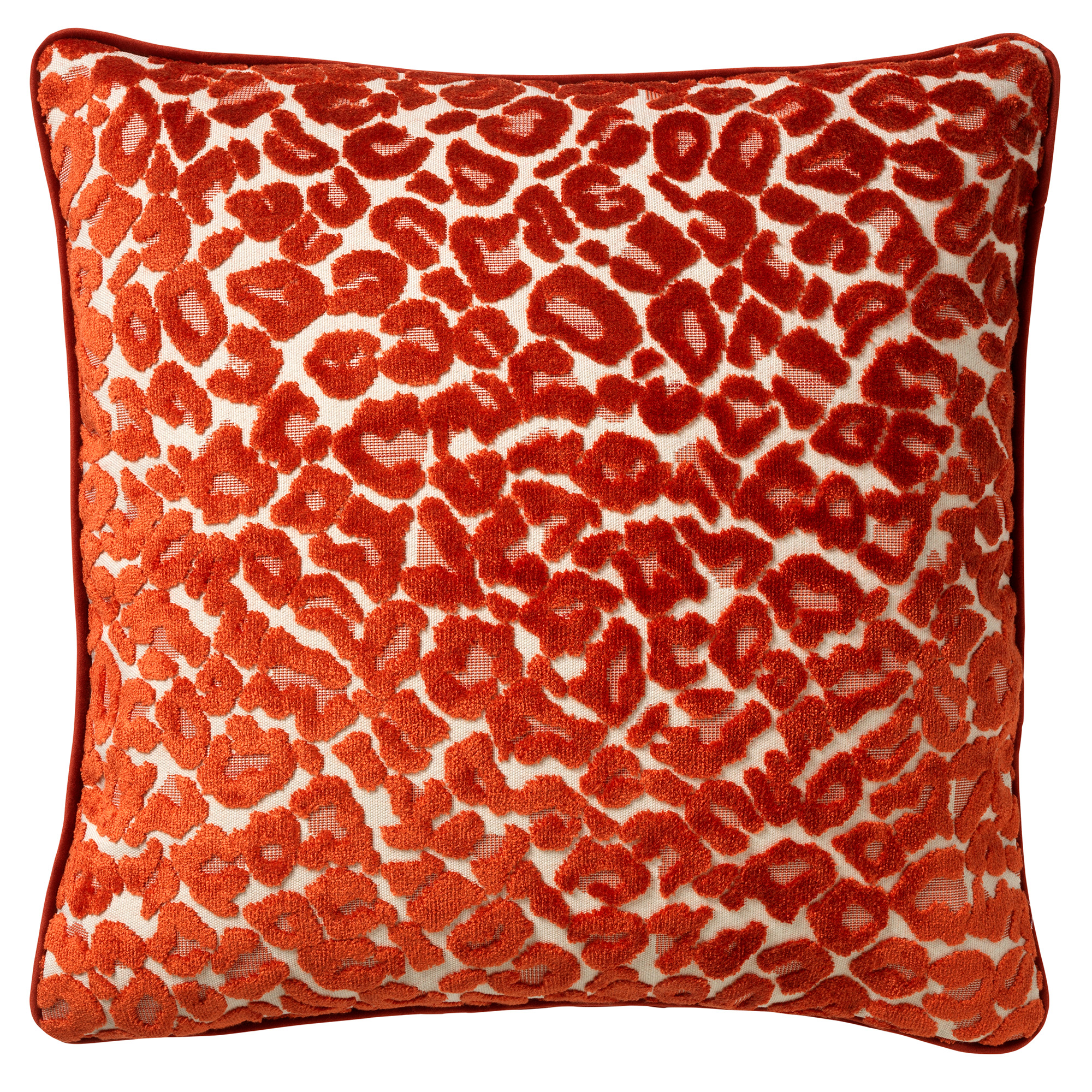 LEONA - Kussenhoes velvet Potters Clay 45x45 cm - oranje LEONA - Kussenhoes velvet Potters Clay 45x45 cm - oranje