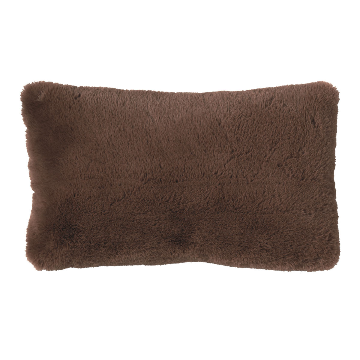ZAYA - Kussenhoes 30x50 cm - bontlook - effen kleur - Chocolate Martini - bruin