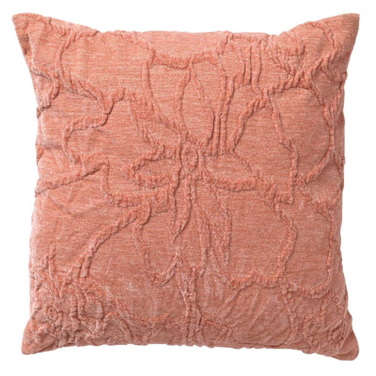 FLORA - Sierkussen met patroon 45x45 cm Muted Clay - roze