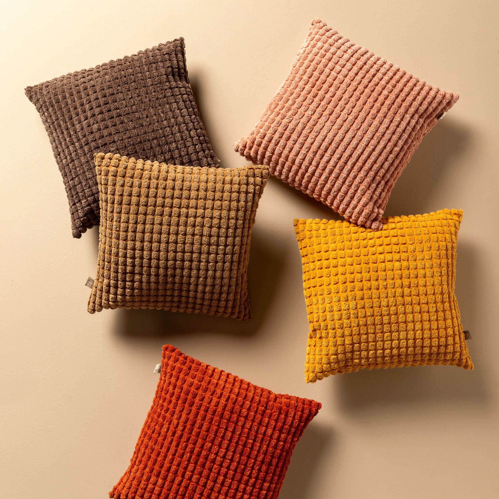 ROME - Sierkussen 45x45 cm - 100% polyester - effen kleur - Tobacco Brown - bruin