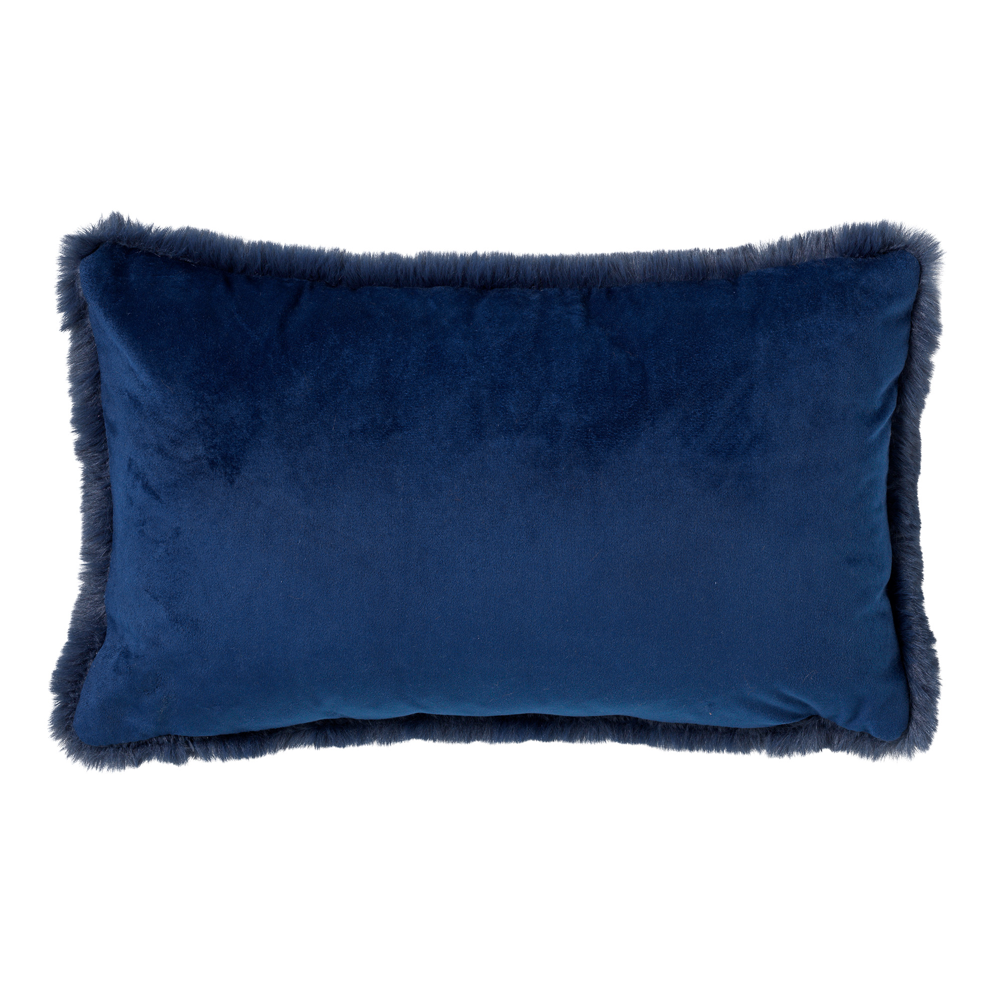 ZAYA - Sierkussen unikleur 30x50 cm Insignia Blue - blauw